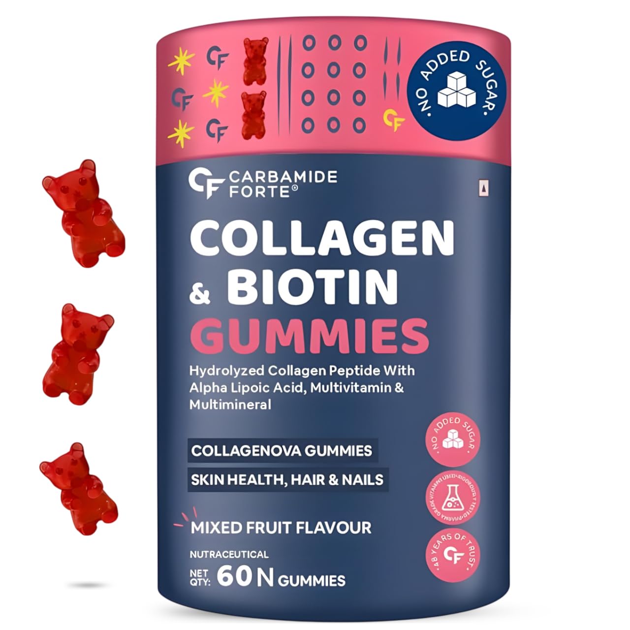 Carbamide Forte Hydrolyzed Multi Collagen Tablets With 5 Types (I, II, III, V & X) for Joint Support & Glowing Skin | Collagen Supplements for Women & Men - 10 Tablets — Amazon image 9