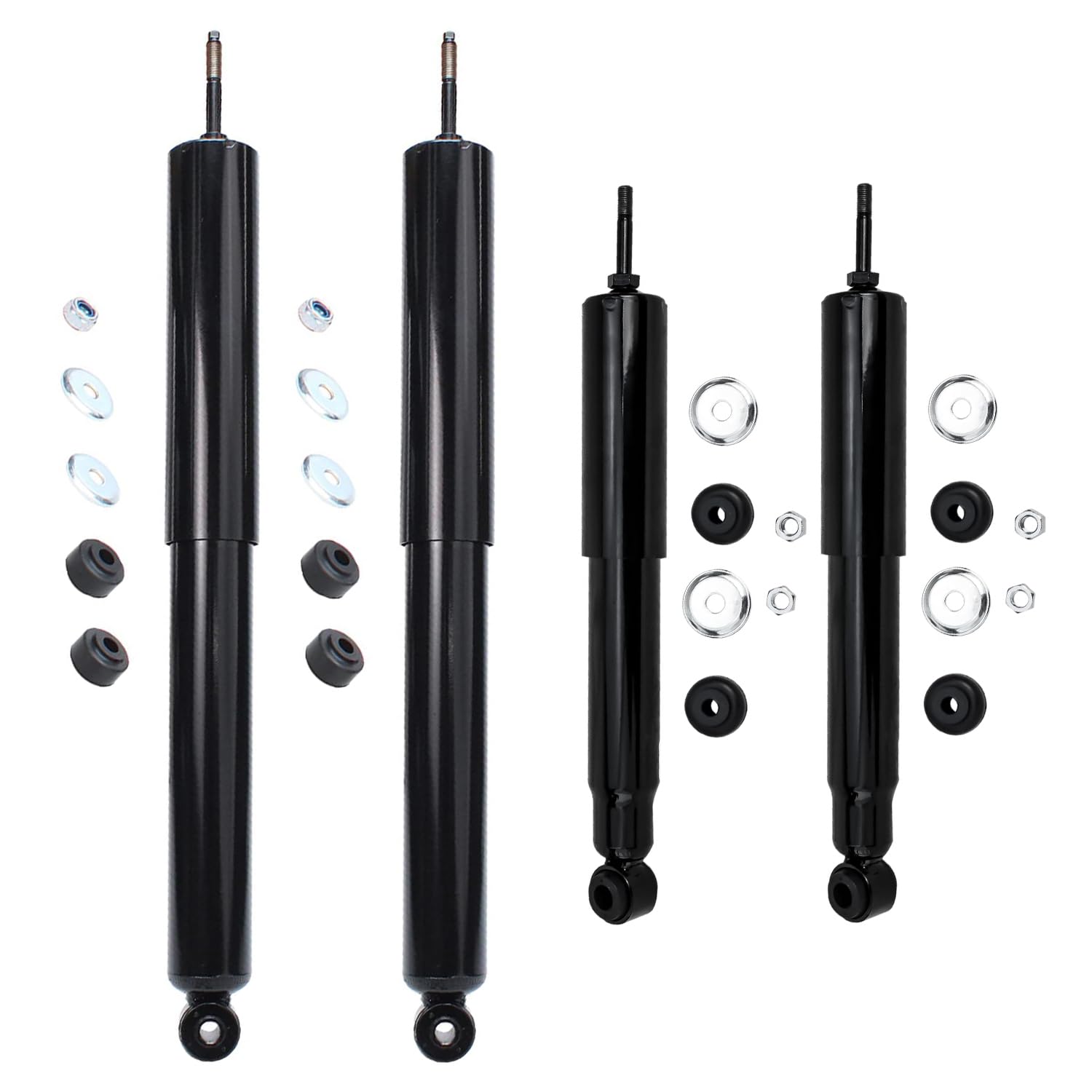 Detroit Axle - 4pc Shock Absorbers for 2WD 2003-2007 Ford E-250 Van