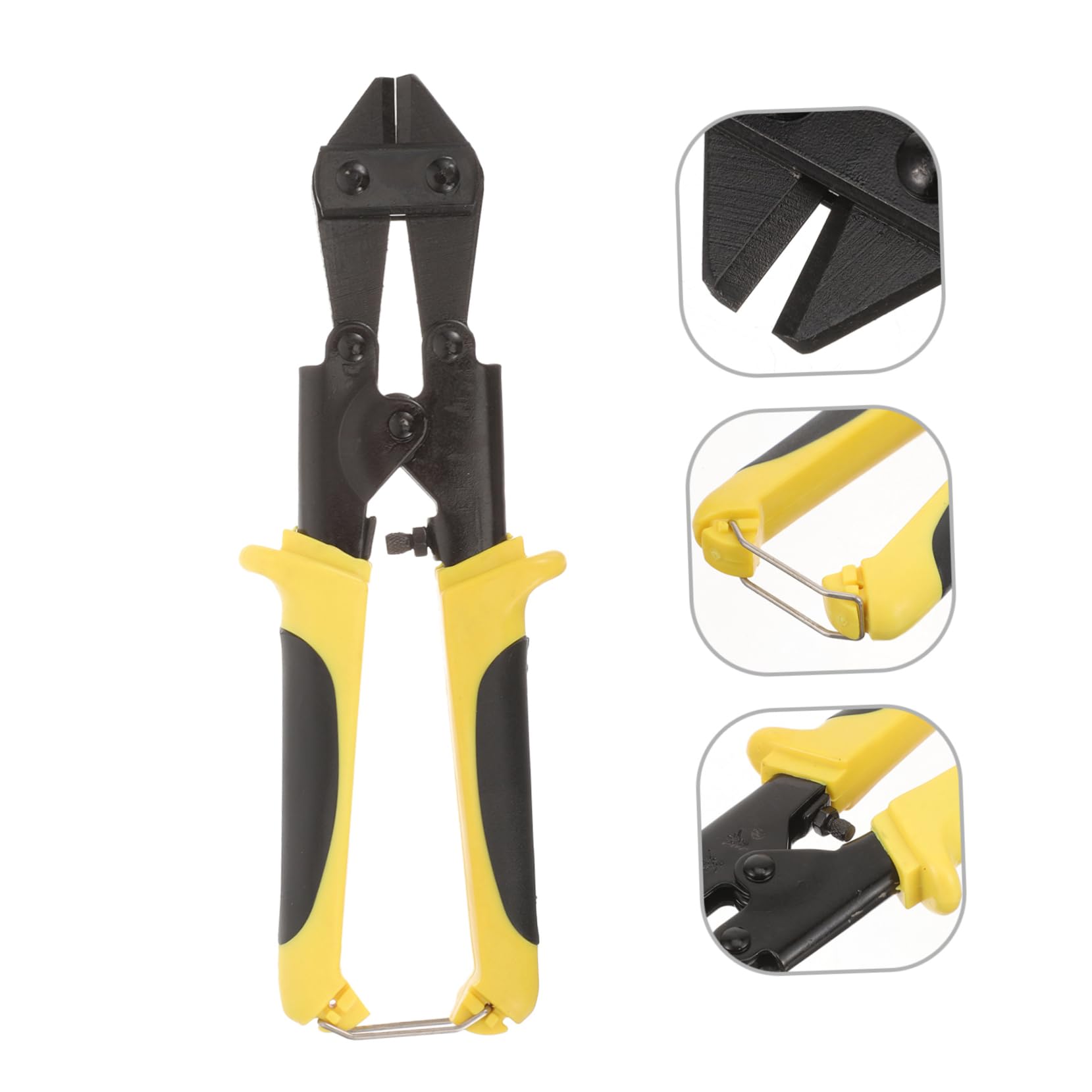 Hohopeti Bolt Cutters Cutting Tool for Cut Chain Screw Wire Rivet Cable Barbed Wire Mini Ergonomic Made of Ppr and Carbon Steel Easy to Carry