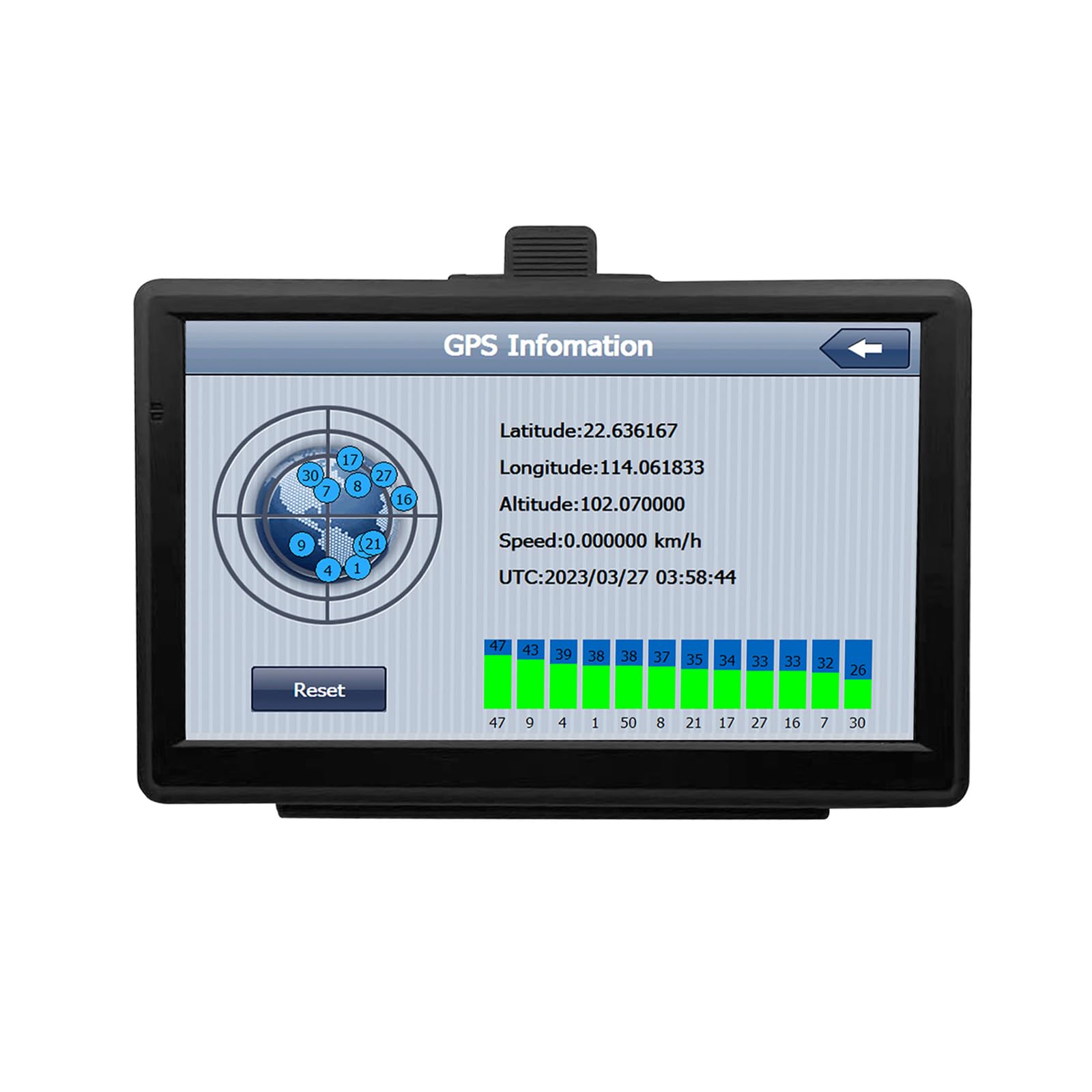 Navegador por satélite de 7 pulgadas para coches, camiones, navegación GPS HD con mapas de Europa del Reino Unido, actualizaciones gratuitas de por vida, búsqueda de código postal, guía de voz, alerta