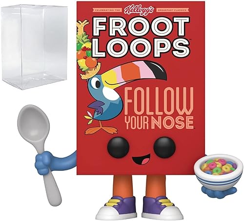 POP Ad Icons Kelloggs  Froot Loops Cereal Box Funko Figura de vinilo (paquete con funda protectora de caja compatible)