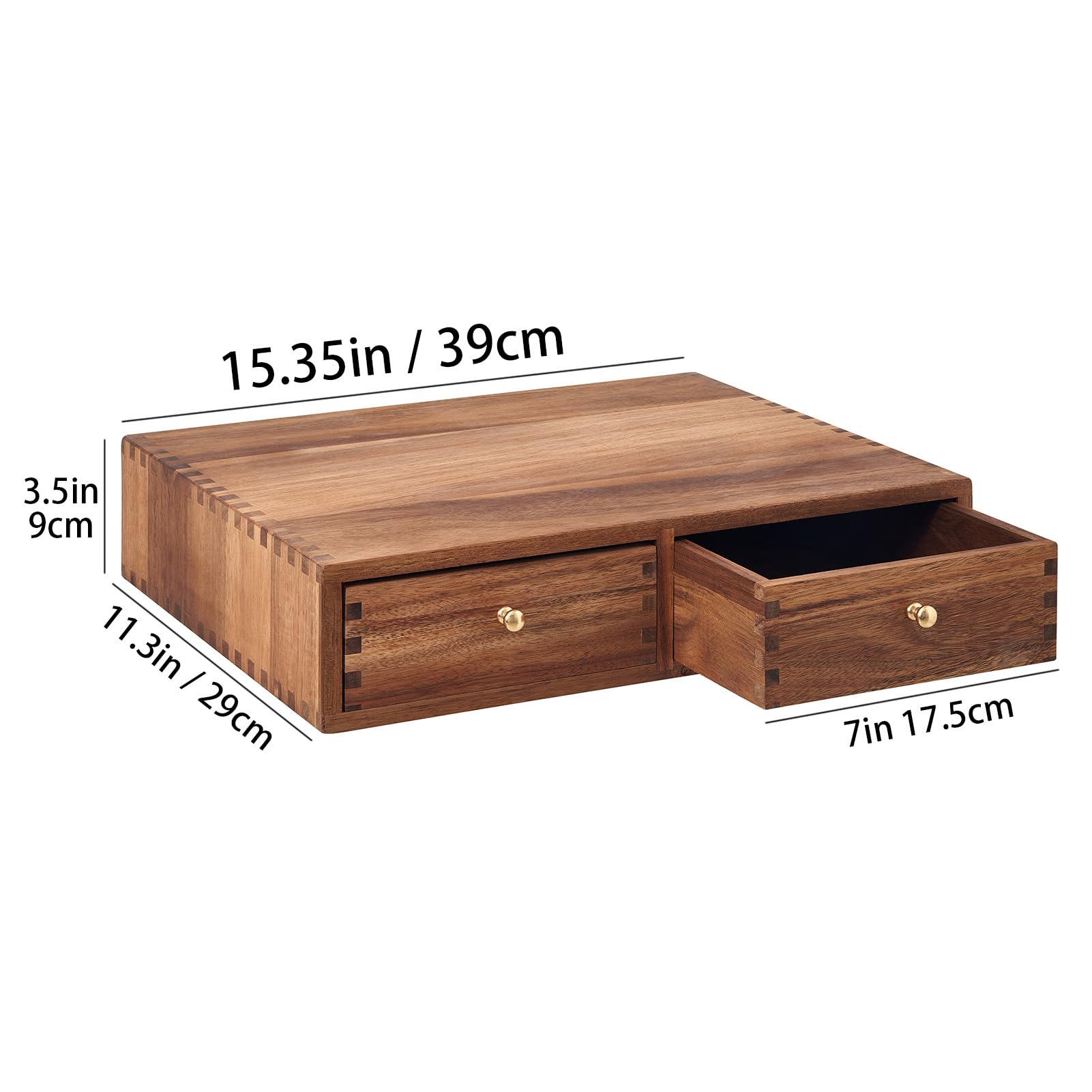 Akazienholz Kaffee-Kapseln Organizer-Schublade, Tee Lagerbox mit rutschfester Matte, für 30 Kapseln, Unter Kaffeemaschine, Arbeitsfläche Kaffeestation Halter Maschinensockel