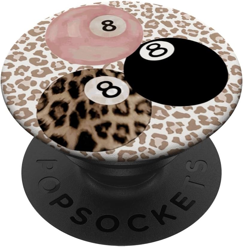 Aesthetic Leopard Ball 8 Neutral Cheetah Print Lucky Balls PopSockets PopWallet for MagSafe