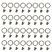 Mcupper-Set Of 32 pcs Extra Thick Metal Curtain Rings with Clips,1-Inch Diameter - Clip Rings for Curtains （Vintage Bronze）