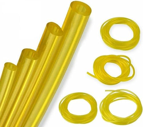 Drilax Juego de tubos de manguera de línea de combustible de 4 tamaños para motores pequeños, motosierras, cortadores de cuerda, sopladores