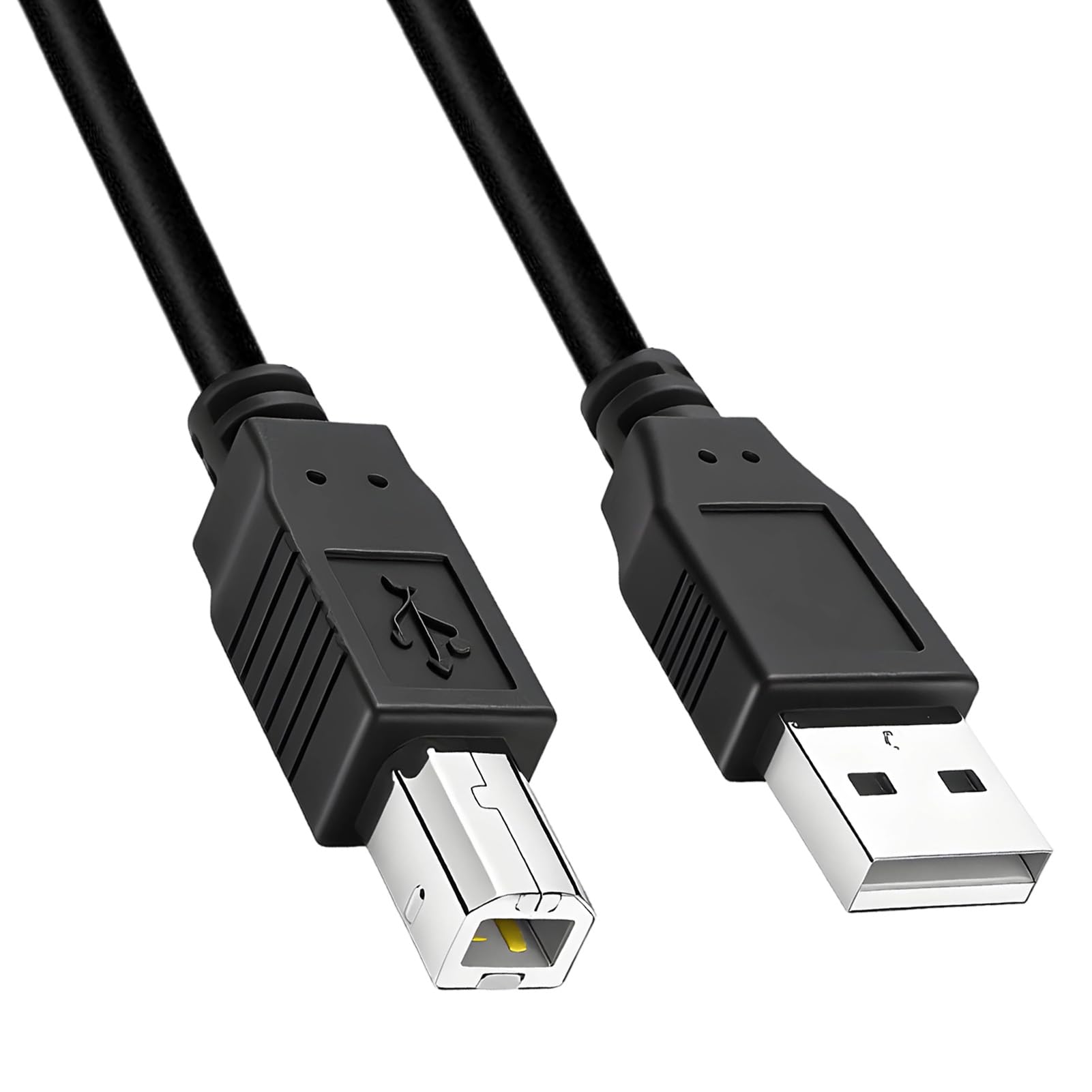 3M USB Printer Cable USB 2.0 Type A to B Male High Speed Data Transfer Cord Nylon Braided Scanner Lead for HP Canon Epson Brother Dell Lexmark Samsung Printers Devices