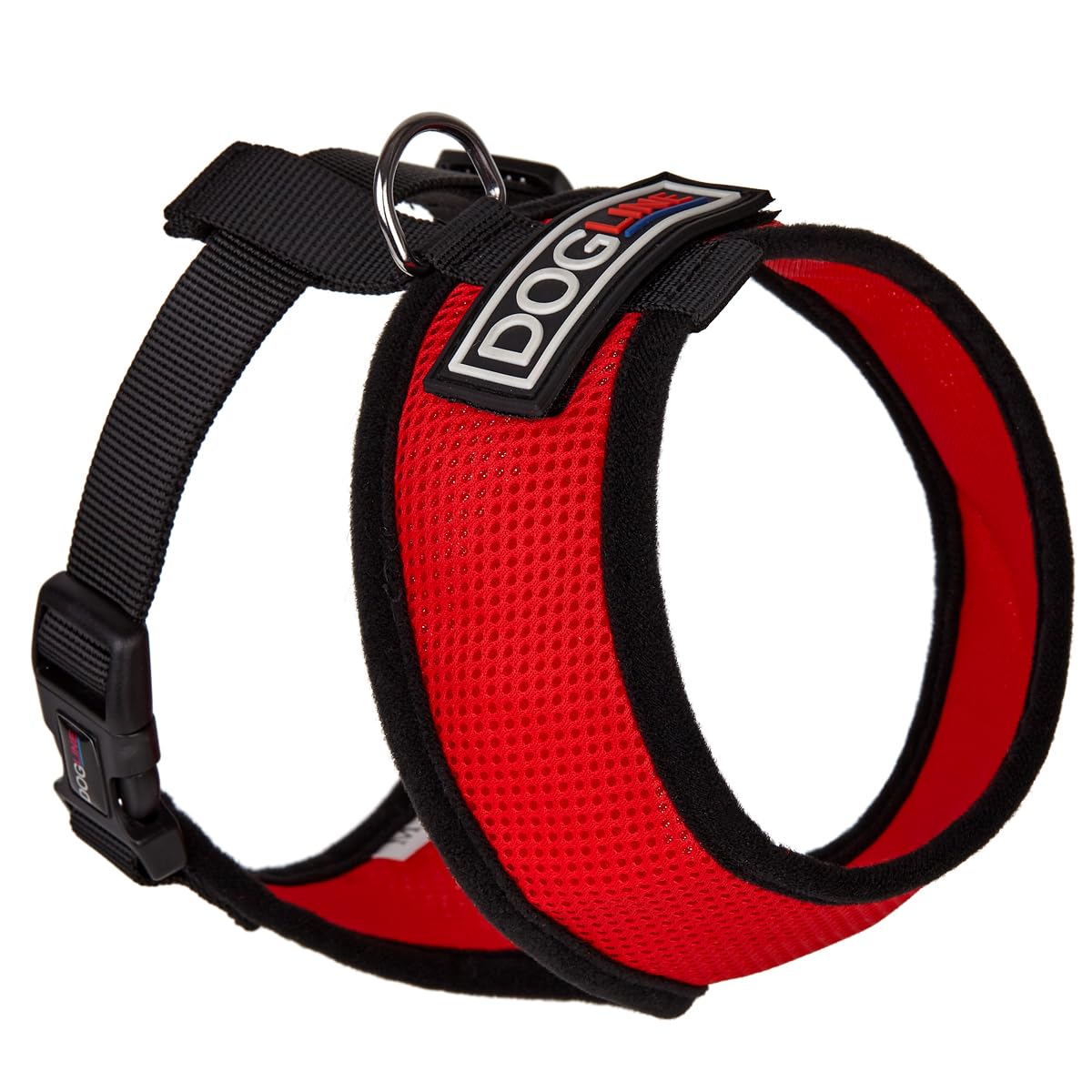 Dogline Nylon Mesh Harness, Extra Large, Red