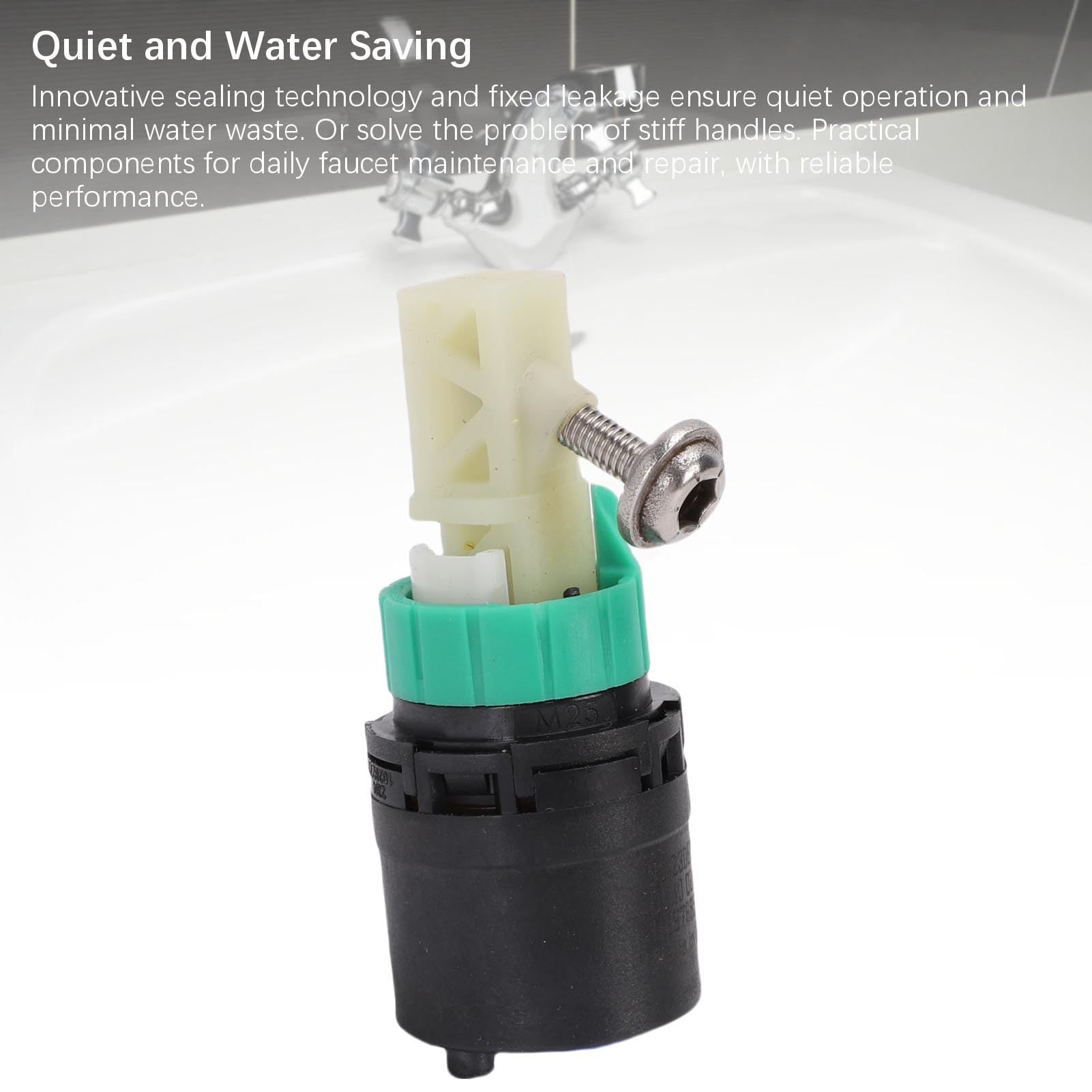 aqxreight Cartucho de Grifo de un Orificio M3 M2, Cartucho de Cerámica de Repuesto de 2 Pulgadas con Tecnología de Sellado Innovadora, para Grifos de Baño o Cocina de una Sola Manija