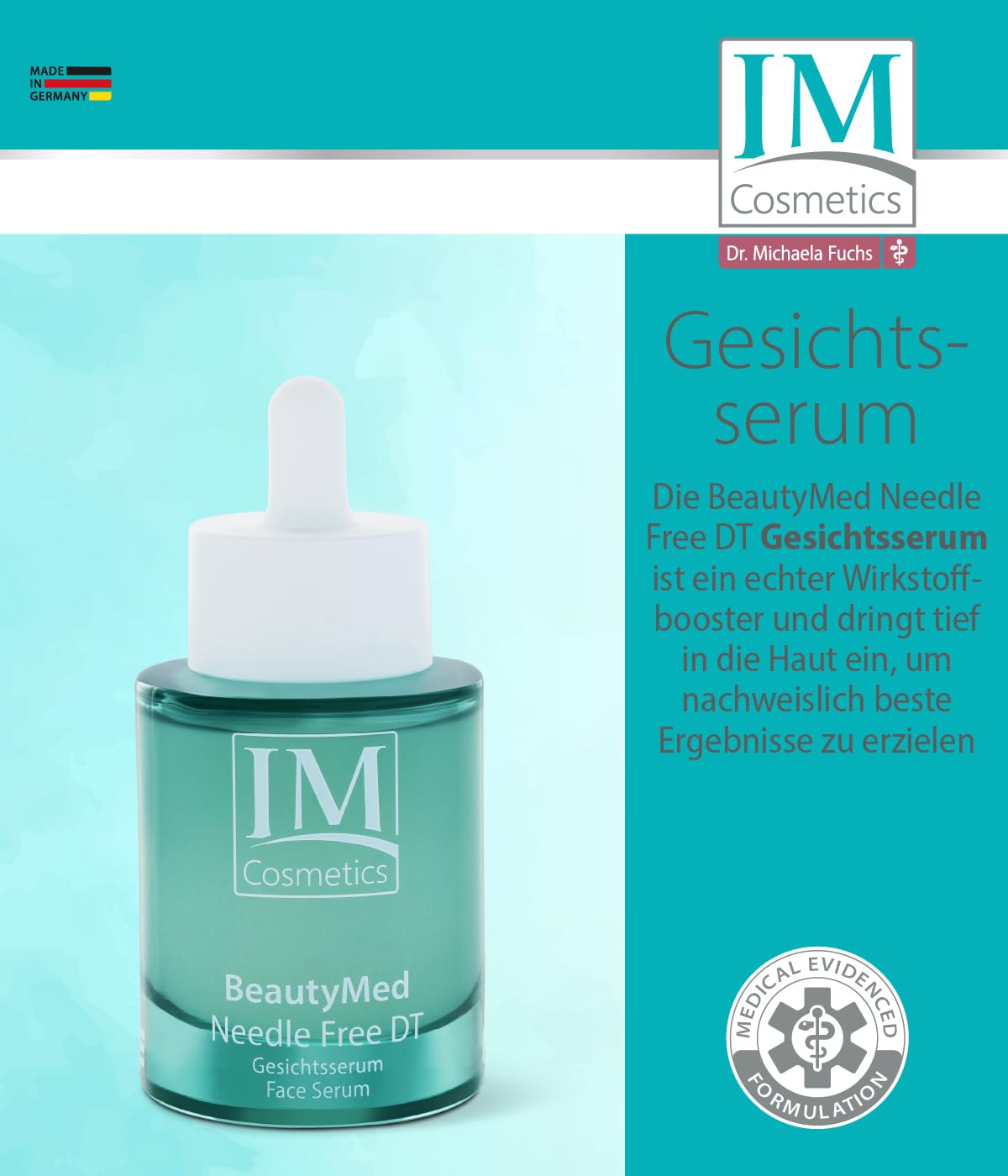 Genius IM Cosmetics BeautyMed Needle Free DT Deluxe-Set 4-tlg. - Anti-Aging Tagescreme & Nachtcreme, Gesichtsserum & Augencreme- mit Hyaluronsäure, regt Kollagen an, Anti Falten Dr. Michaela Fuchs