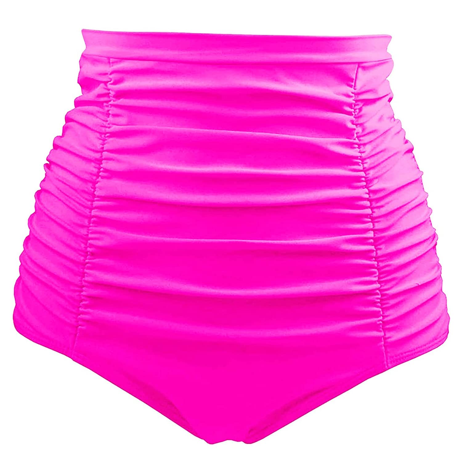 Women's High Waisted Swim Bottom Shirred Bikini Tankini Swimsuit Briefs Tummy Control Swim Shorts-image-24