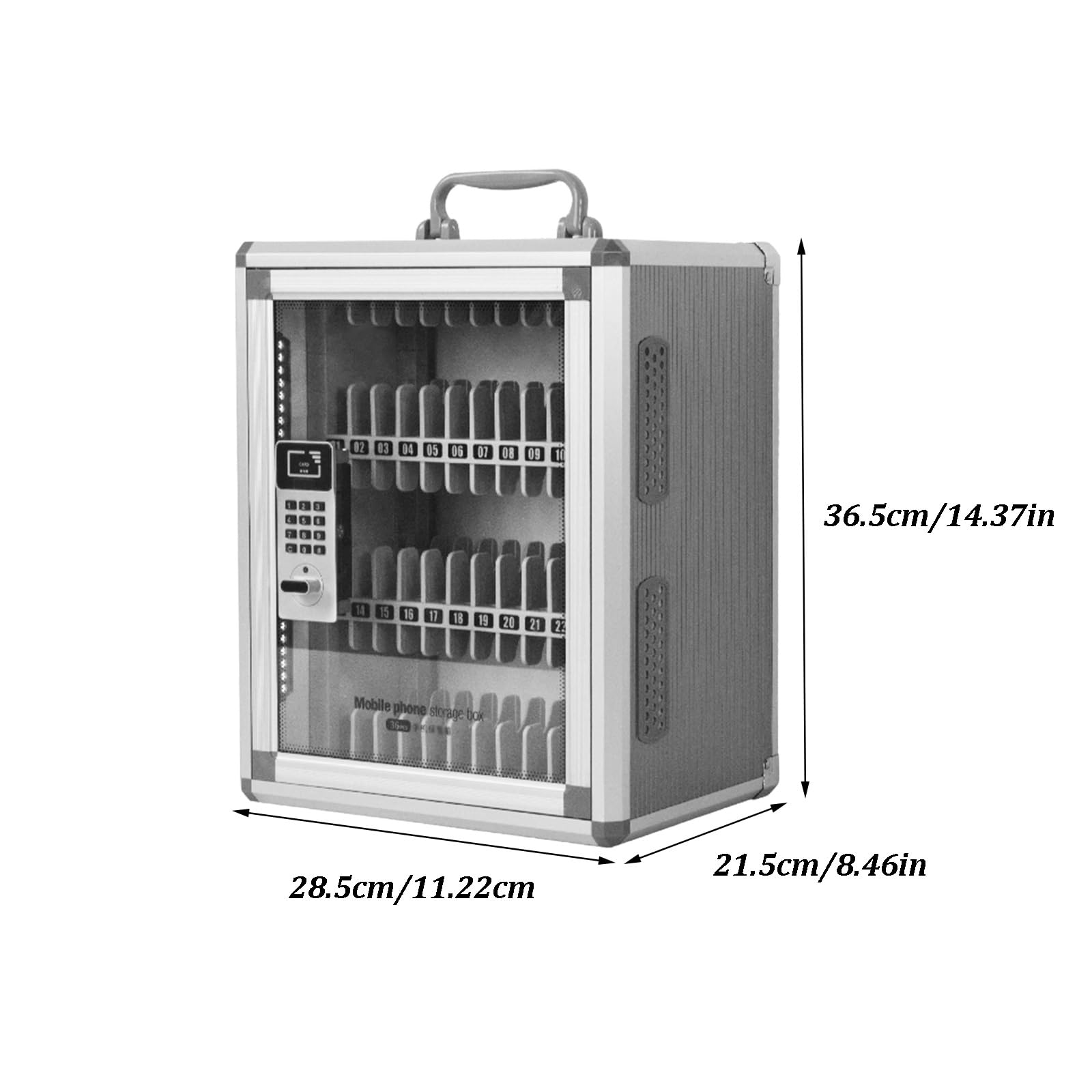 Armadietto per cellulari in Lega di Alluminio con 24/36/48/36 Scomparti, Organizer per cellulari per aule Scolastiche, 60 Scomparti
