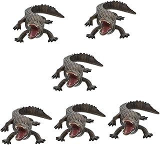 BESPORTBLE 6 Peças Modelo De Crocodilo Simulado Modelos De Plástico Brinquedos De Mesa Réptil Carros Infantis Brinquedo Modelo De Crocodilo Brinquedo De Cérebro Brinquedo Educativo