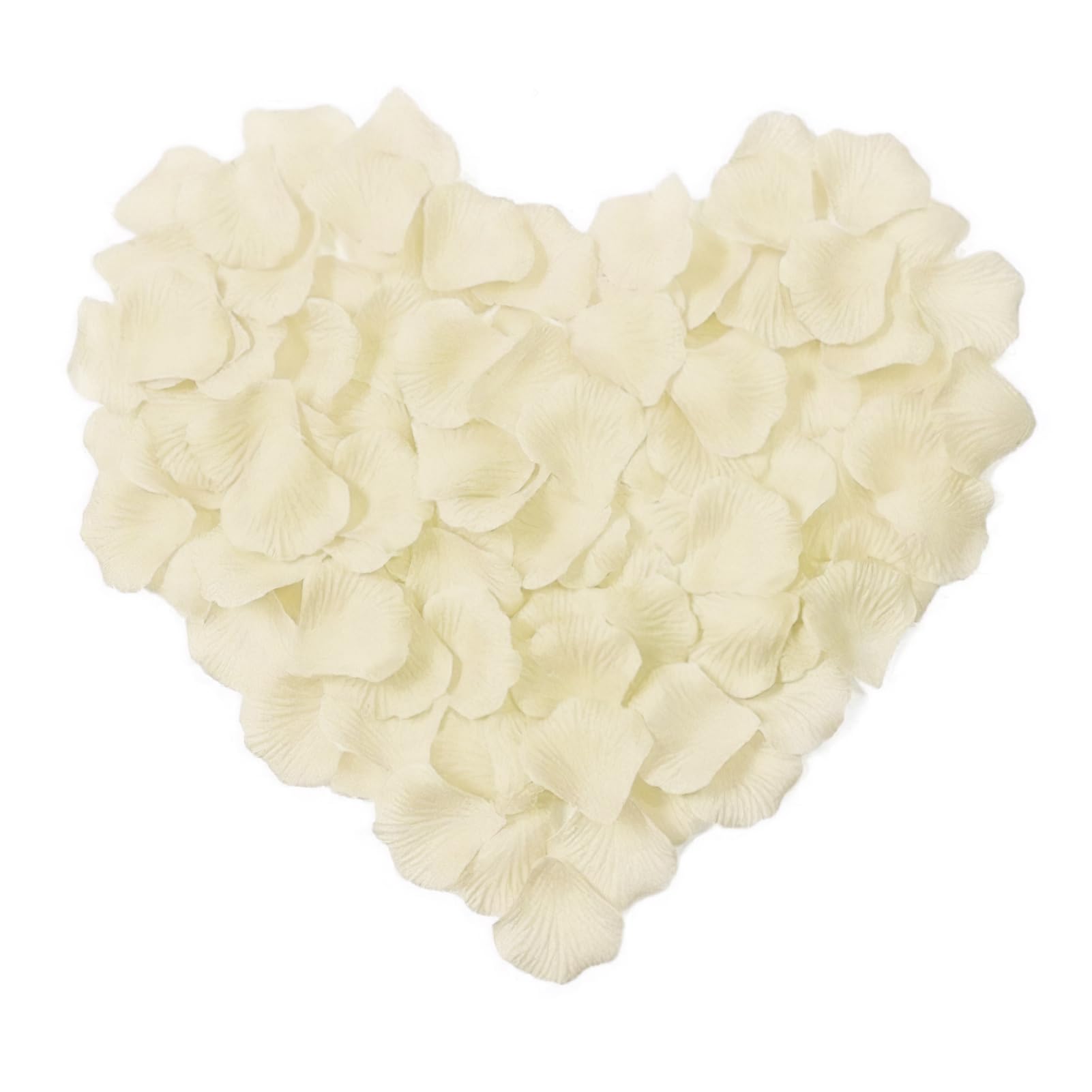 1000pcs Silk Ivory Artificial Rose Petals for Bedroom,Romantic Artificial Rose Petals for Weddings, Valentineβs Day, Proposals, Confetti for Tables, Parties, Baths, Anniversary, Birthday & Events