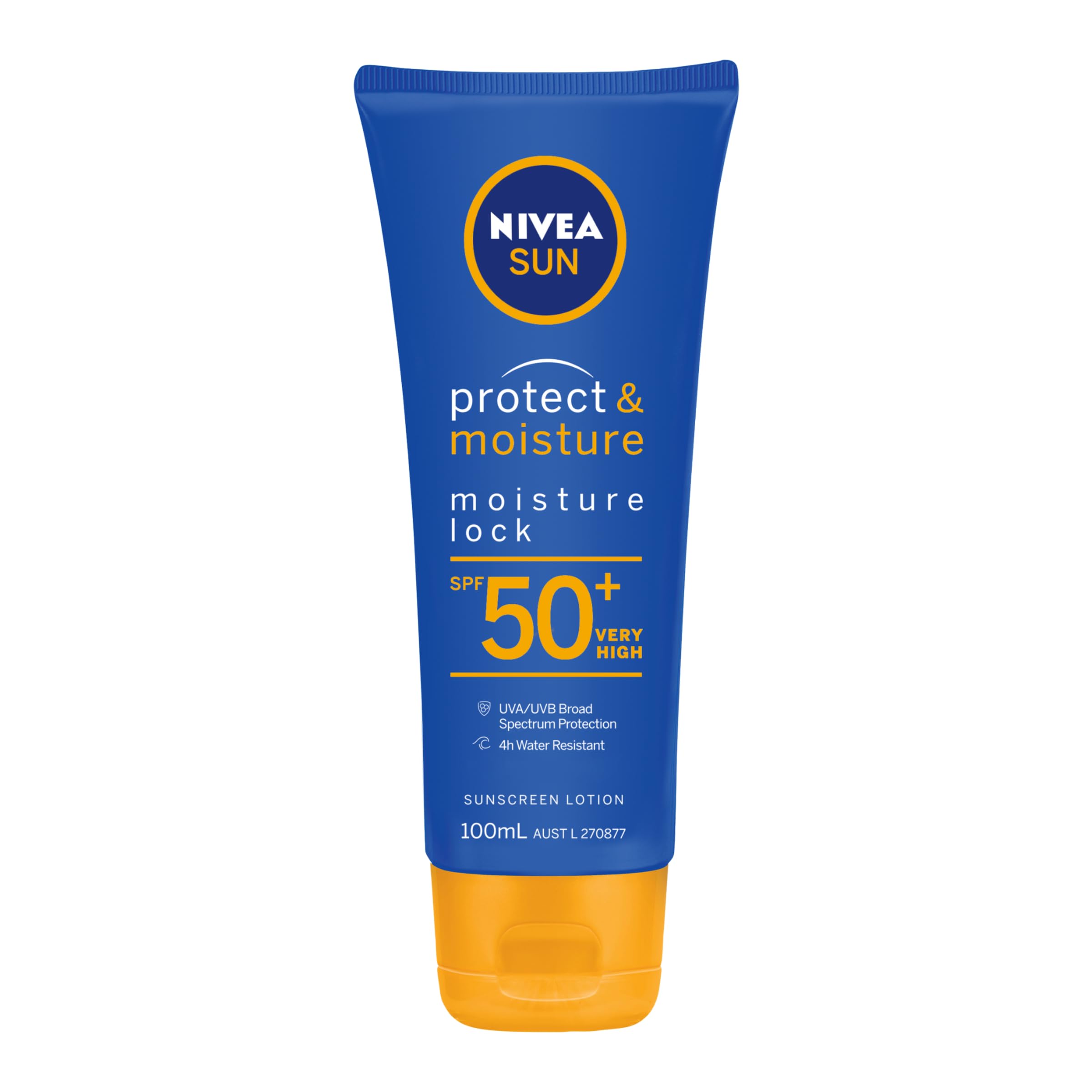 NIVEA SUN Protect & Moisture, Moisture Lock Sunscreen Lotion SPF 50+ 100ml
