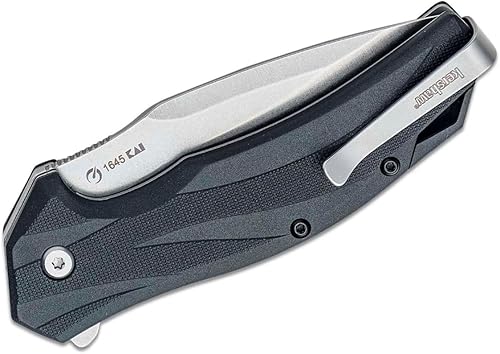 Miniatura 5 de Kershaw Cuchillo de bolsillo plegable lateral, hoja lavada a la piedra de 3.1 pulgadas, Pocketclip, negro
