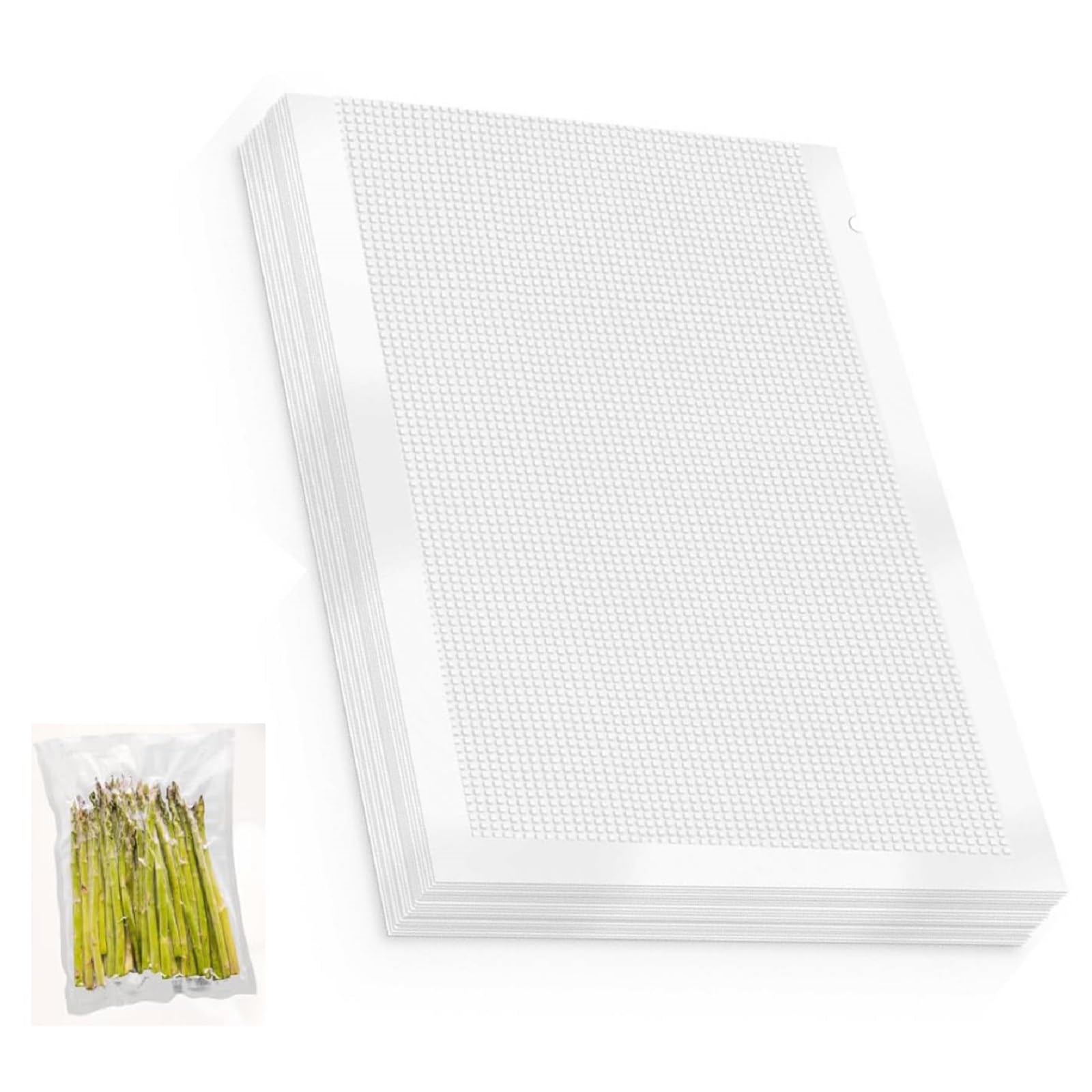 LxsNyvantic Vacuümzak voor levensmiddelen, 80 zakken, 20 x 30 cm, vacuümzakken, BPA-vrij, vacuümzakken, geschikt voor alle vacuümmachines, voor het bewaren en bewaren van