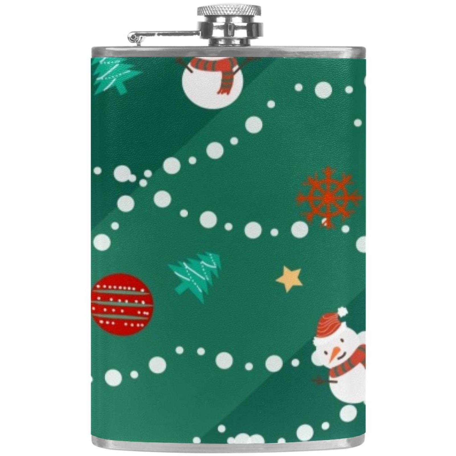 Flasque de poche motif bonhomme de neige cadeau de Noël homme femme