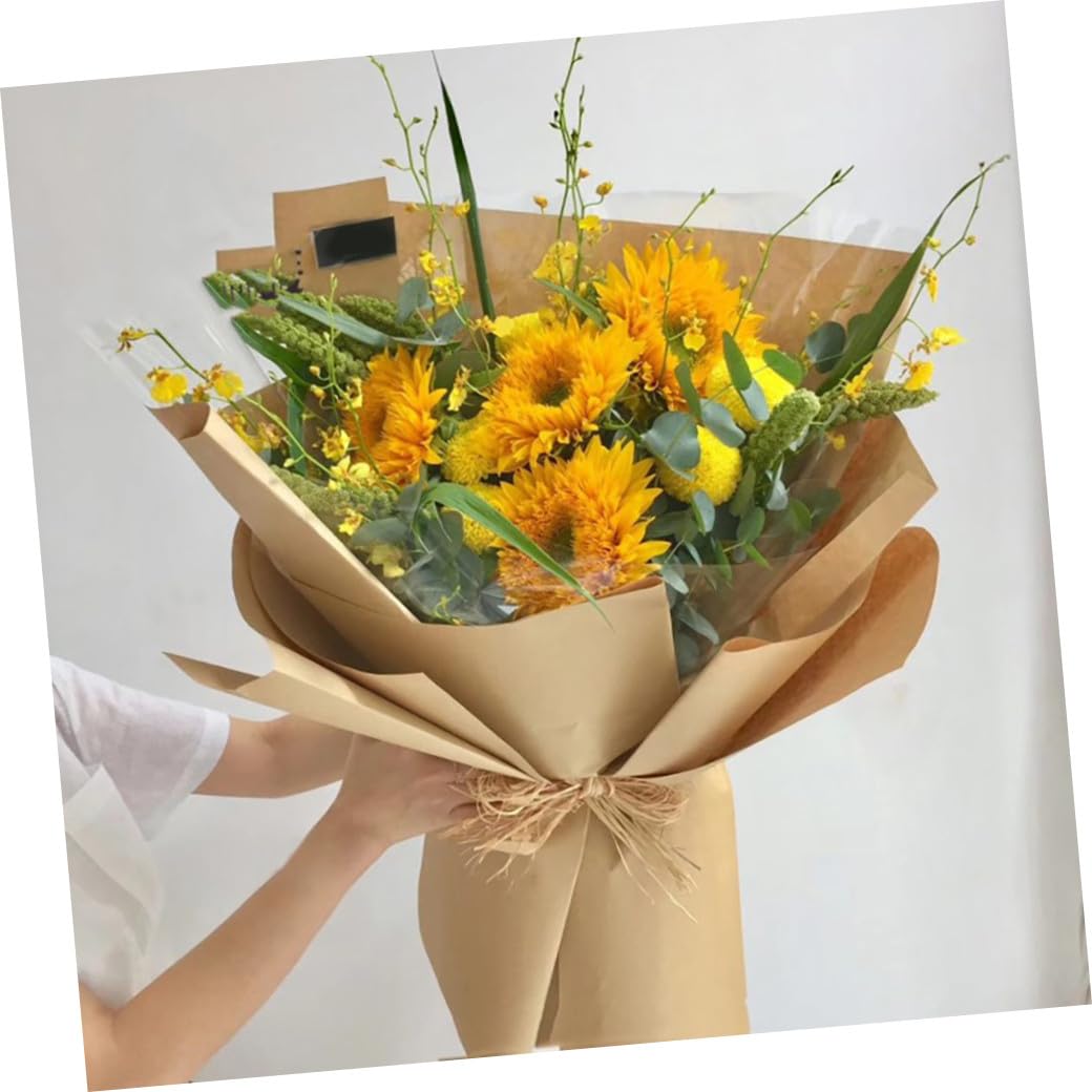 Geschenkpapier für Blumenstrauß 40 Blatt Kraftpapier Packpapier