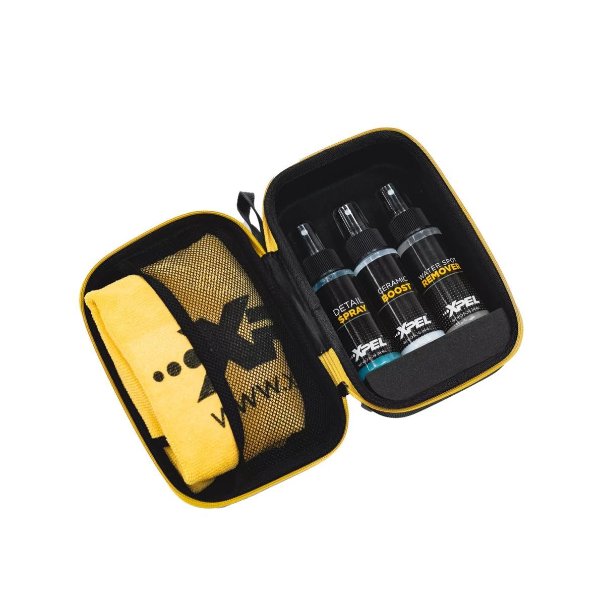 XPEL 3-Pack Ceramic Coating Maintenance Kit  for Paint, PPF & Glass | Ceramic Boost, Waterless Detail Spray, Water Spot Remover & Premium Microfiber Towel in Branded Case Ceramic Coating Maintenance Kit