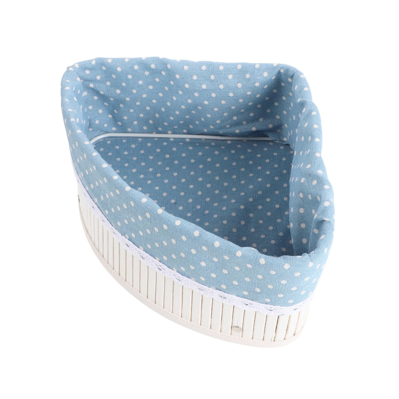 ULTECHNOVO Cesta Triangular Tejida de Bambú con Forro Lavable para Almacenamiento Esquina Organizador Versátil para Baño Dormitorio y Encimeras