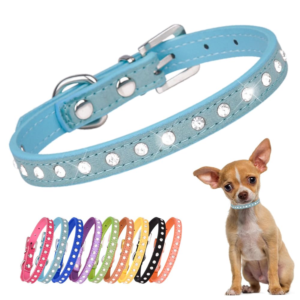 Bling Dog Collars for Medium Dogs, Pretty Rhinestone Dog Collar Crystal Jewel Glitter Diamond Female Puppy Collar for Small Medium Pet Girl Dogs,