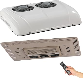 12V dc air conditioner dual fan brushless silent car heavy-duty air conditioner/roof air conditioner, 12v ac suitable for trucks, school buses, buses, heavy-duty trucks, trailers, rv ac 12V