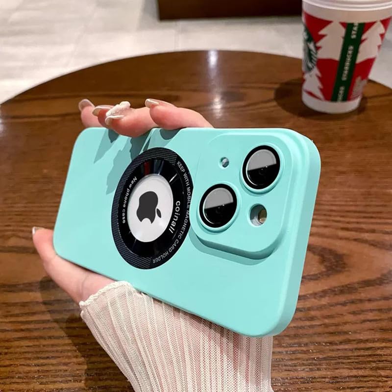 LuxuryKase Plain Hard PC Logo Cut Phone Case with Camera Lens Protector, Compatible with Mag-Safe, Wireless Charging, and Magnetic Attachments for iPhone 15 Plus (PC | SkyBlue) (B0CP9J6GC1) Amazon Price History, Amazon Price Tracker