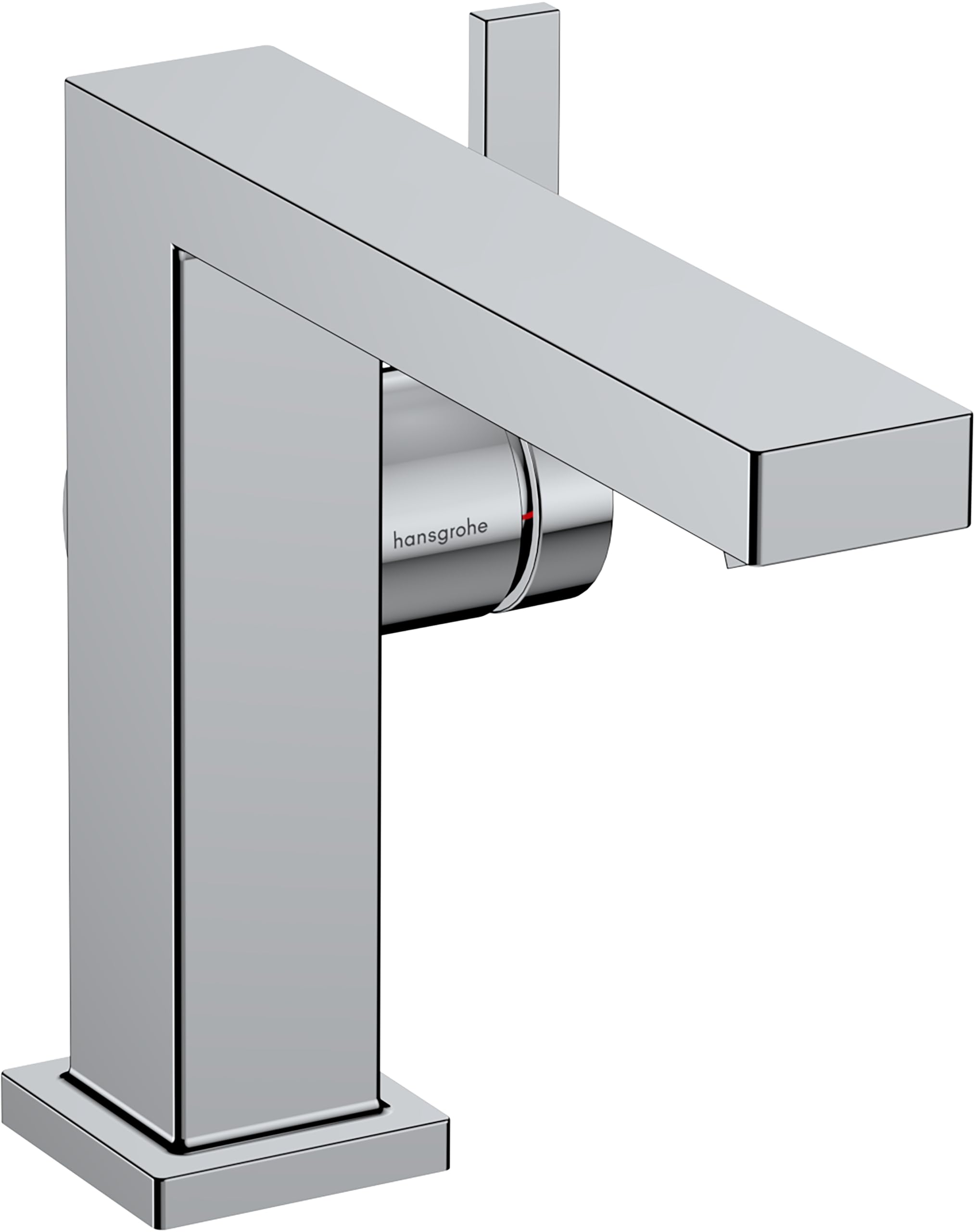 hansgrohe Tecturis E - Waschtischarmatur ohne Ablauf, energiesparend (CoolStart), Wasserhahn Bad mit Auslauf Höhe 133 mm, Mischbatterie Waschbecken wassersparend (EcoSmart+), Chrom, 73021000