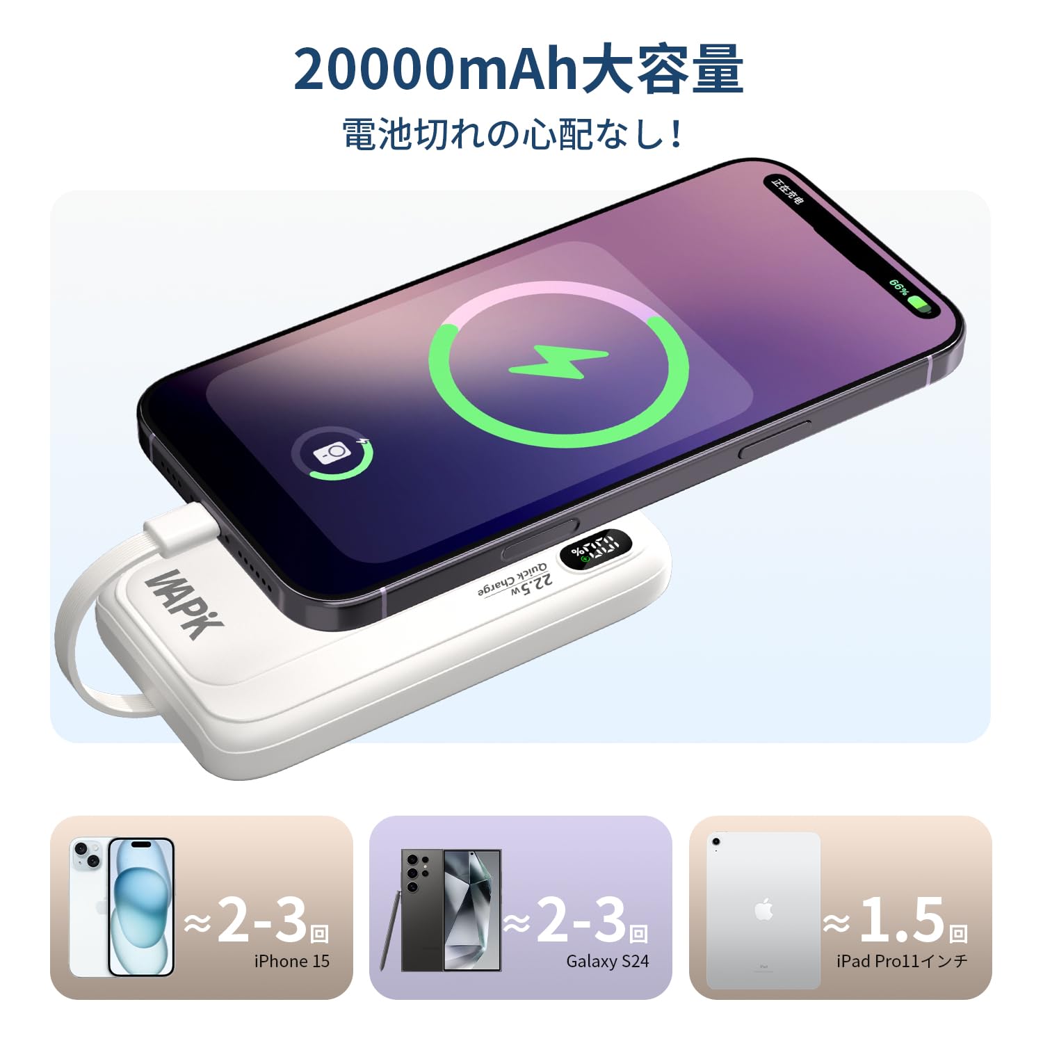 ★急速モバイルバッテリー★15000mAh大容量 22.5W/20W PSE認証 Amazon | モバイルバッテリー 大容量 20000mAh 5台同時充電 小型 22.5w