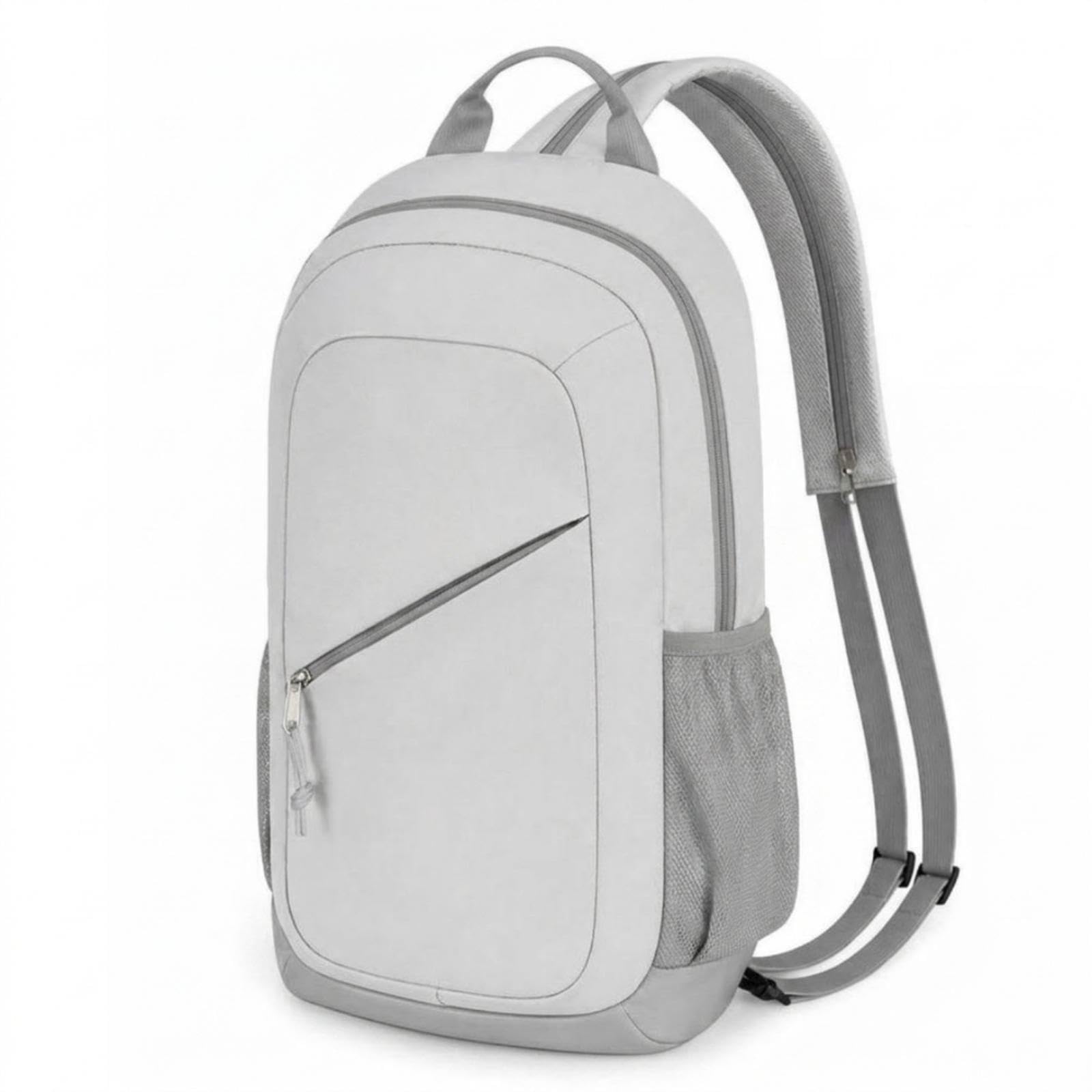 Pickleball Backpack Pickleball Bag Compact Backpack with Water Bottle Holder for Outdoor Training Light Gray-picture-24
