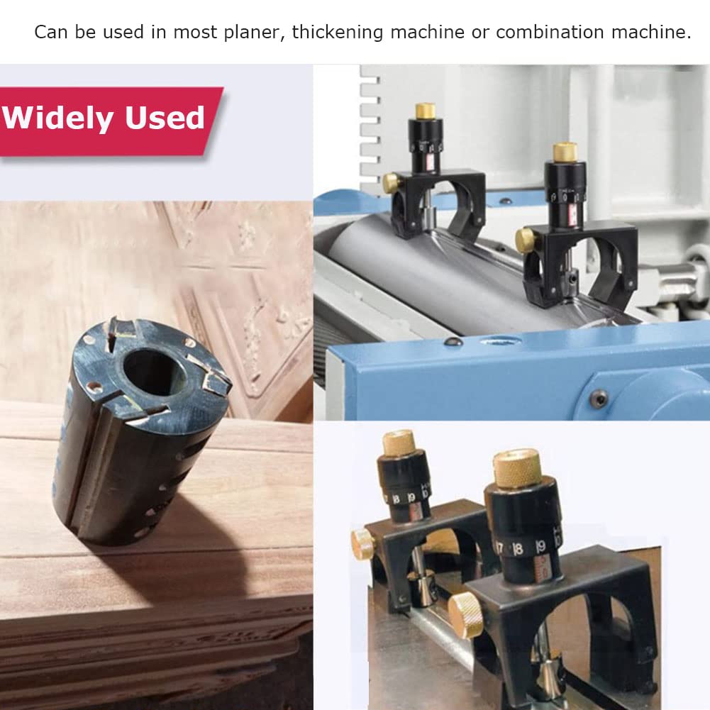 2 Stk. Hobelmesser Einstellehre mit Holz Tragkoffer, Magnetisch Hobelmaschine Schneiden Einstellung Kalibration für Holzbearbeitung