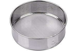 Flour Sifter for Baking with 60 Mesh Stainless Steel 6inch Small Tamis Sieve