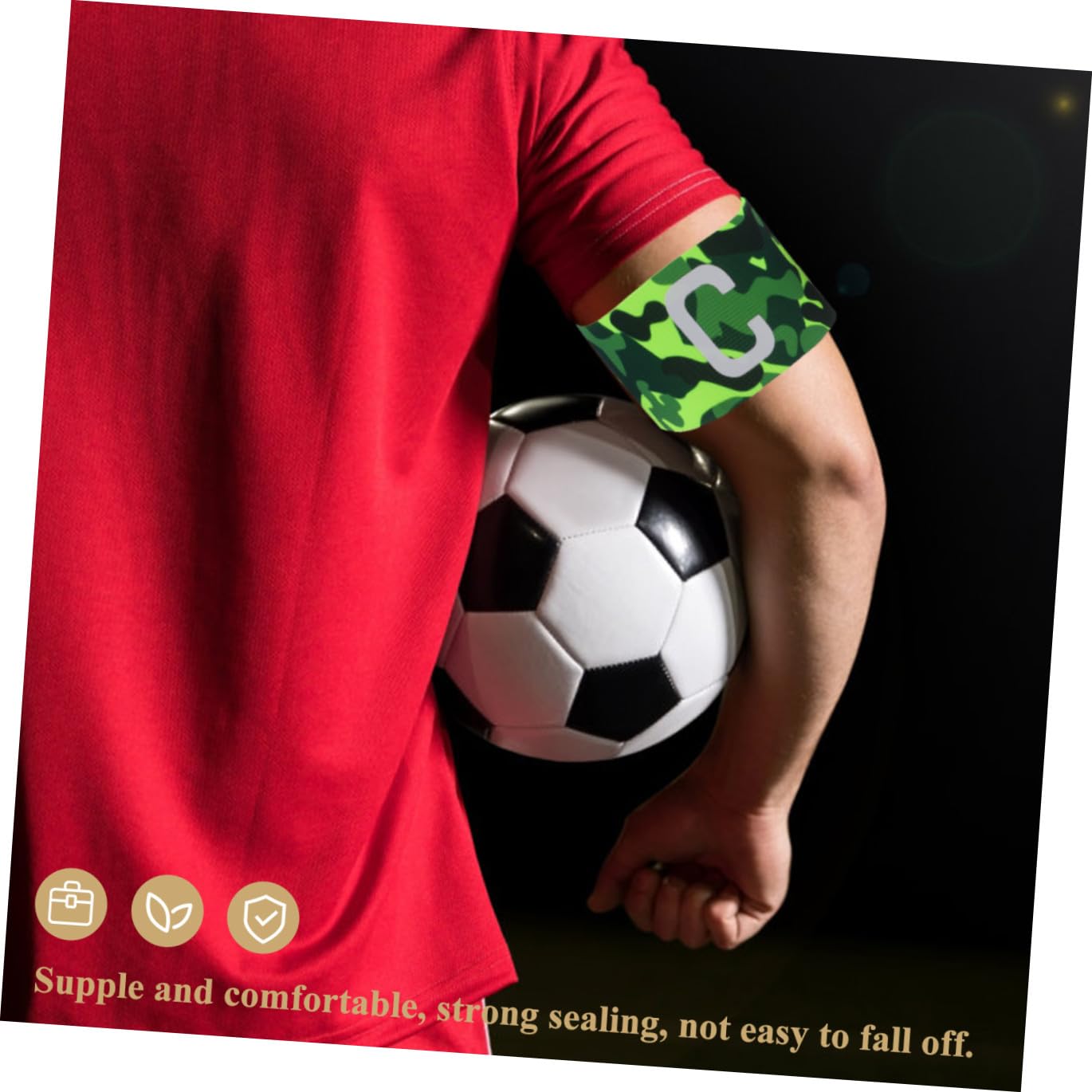 UKCOCO Fascia Calcio Professionale Fasce Braccio Resistenti all Usura per Sport E Traspiranti per Calcio E Allenamenti 3 * 2