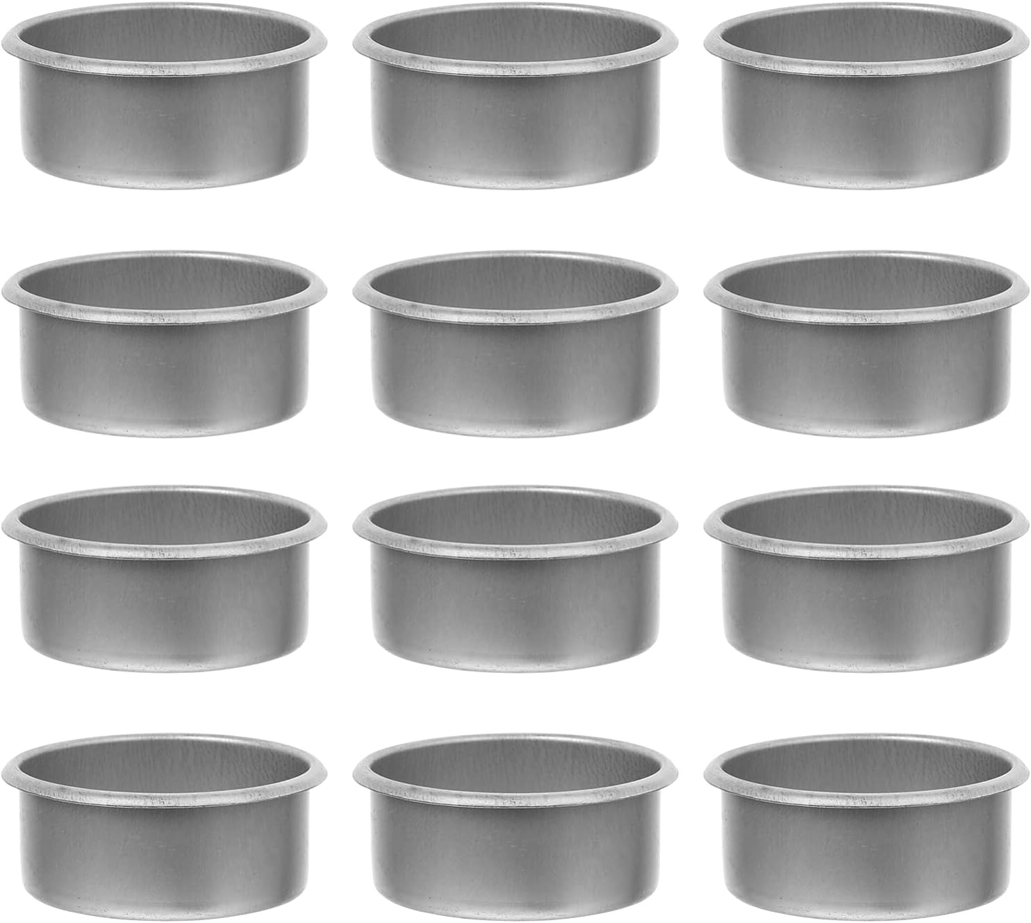Uonlytech 20Pcs Metal Candle Cup DIY Handmade Round Tea Light Candle