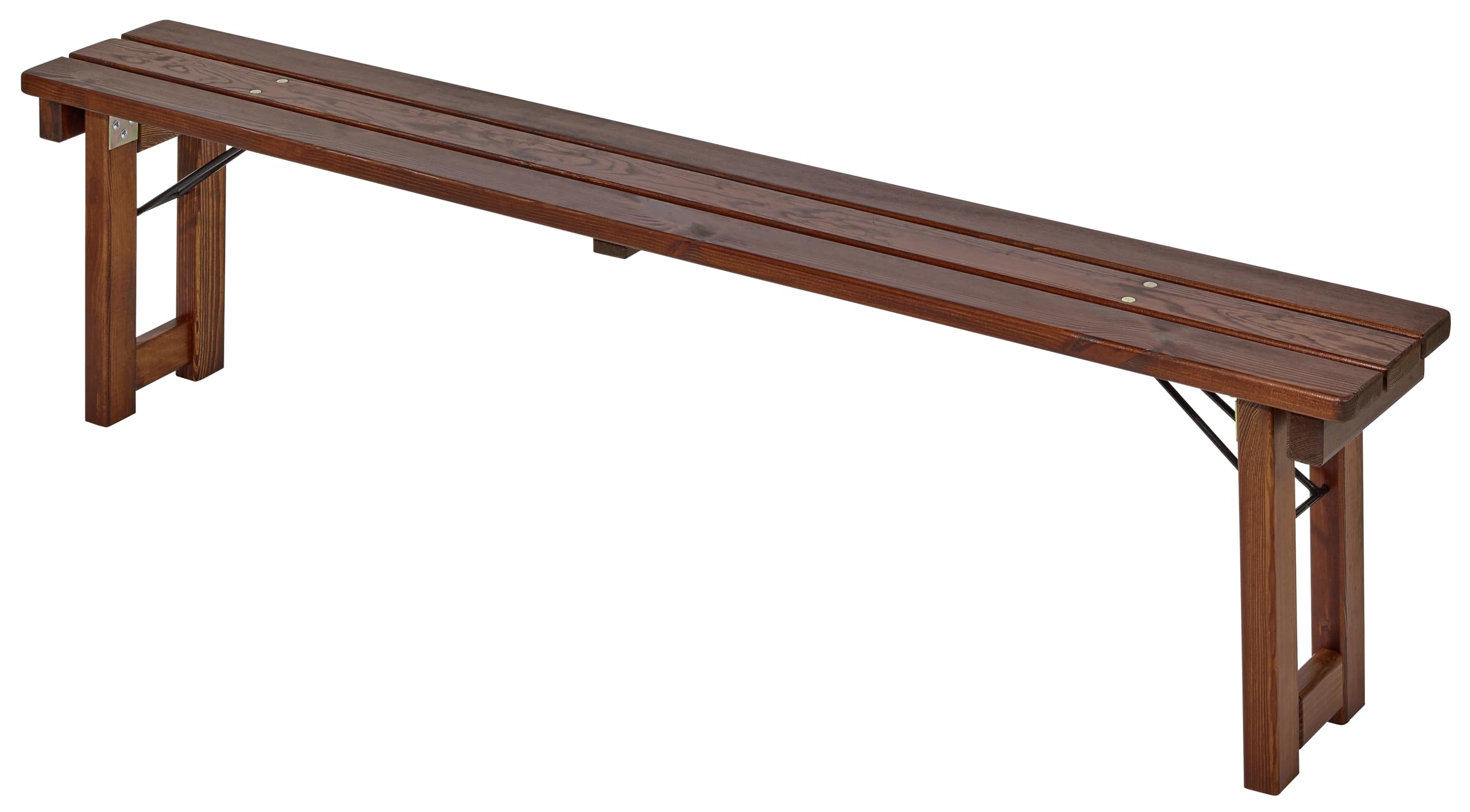 METRO Professional Conjunto Mesa y Bancos Plegables, 70 x 180 x 71.6 cm, marrón