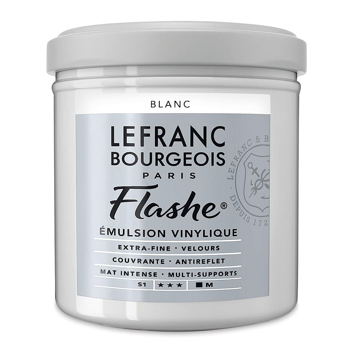 Lefranc Bourgeois Acrylic and Vinyl Colour, White, Acry - Vinylfarbe - 125ml Topf