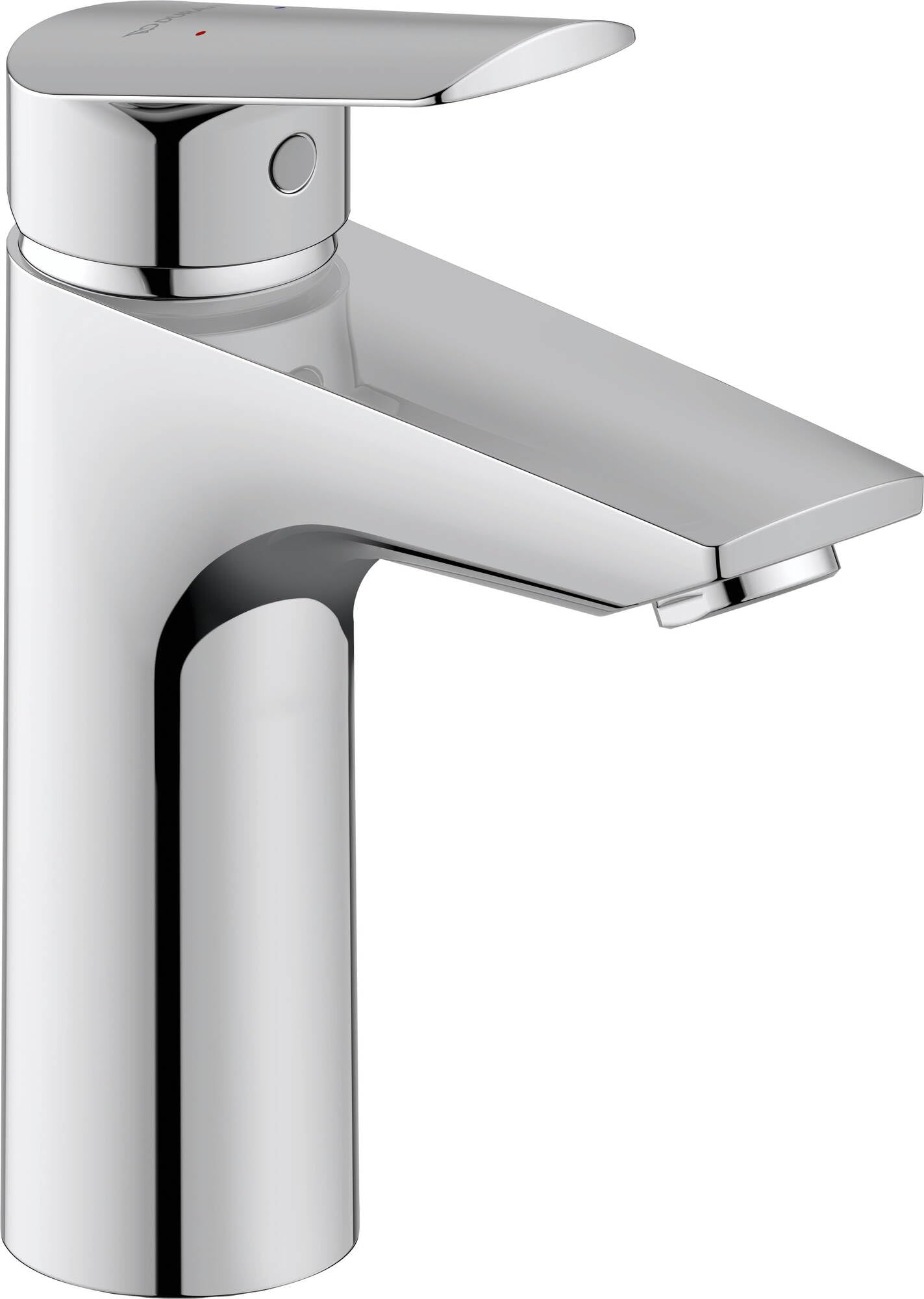 Duravit Chrome No.1 Basin Taps, Size M (Spout Height 117 Mm), Basin Mixer Tap, Basin Mixer Tap With Water-Saving Minusflow Function,
