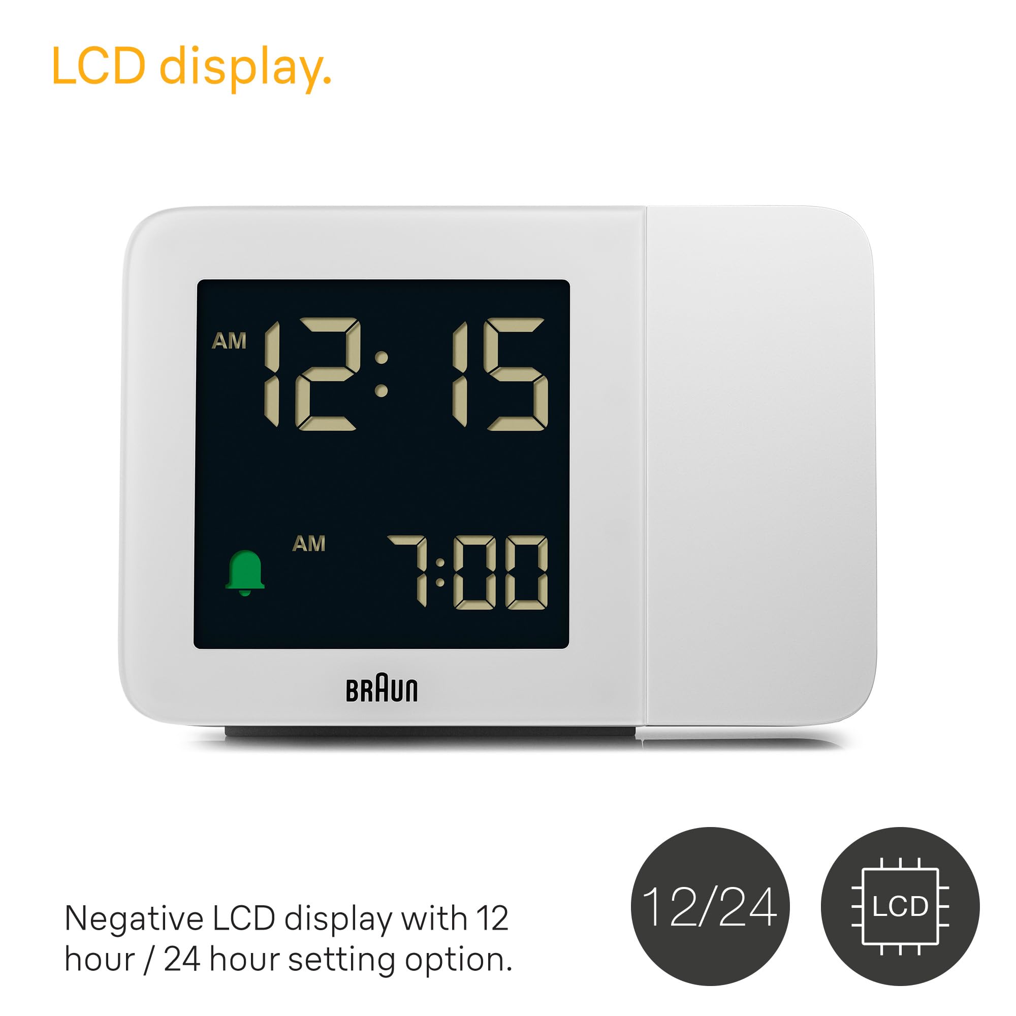 Braun Digital Projection Alarm Clock with 4 Backlight options