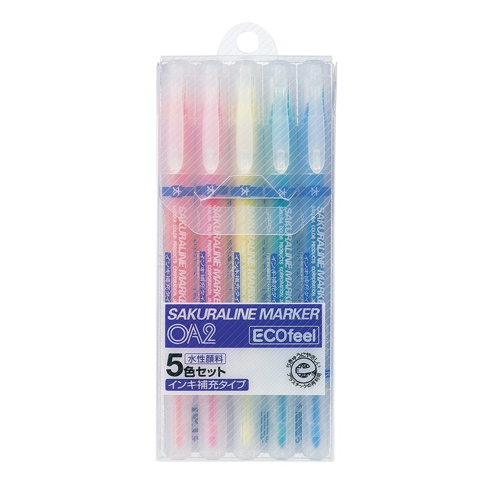 Sakura Craypas VK-T5 Highlighter, Line Marker, OA2, 5 Colors