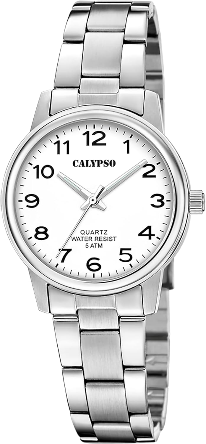 Calypso Dress Watch K5865/1, White, bracelet
