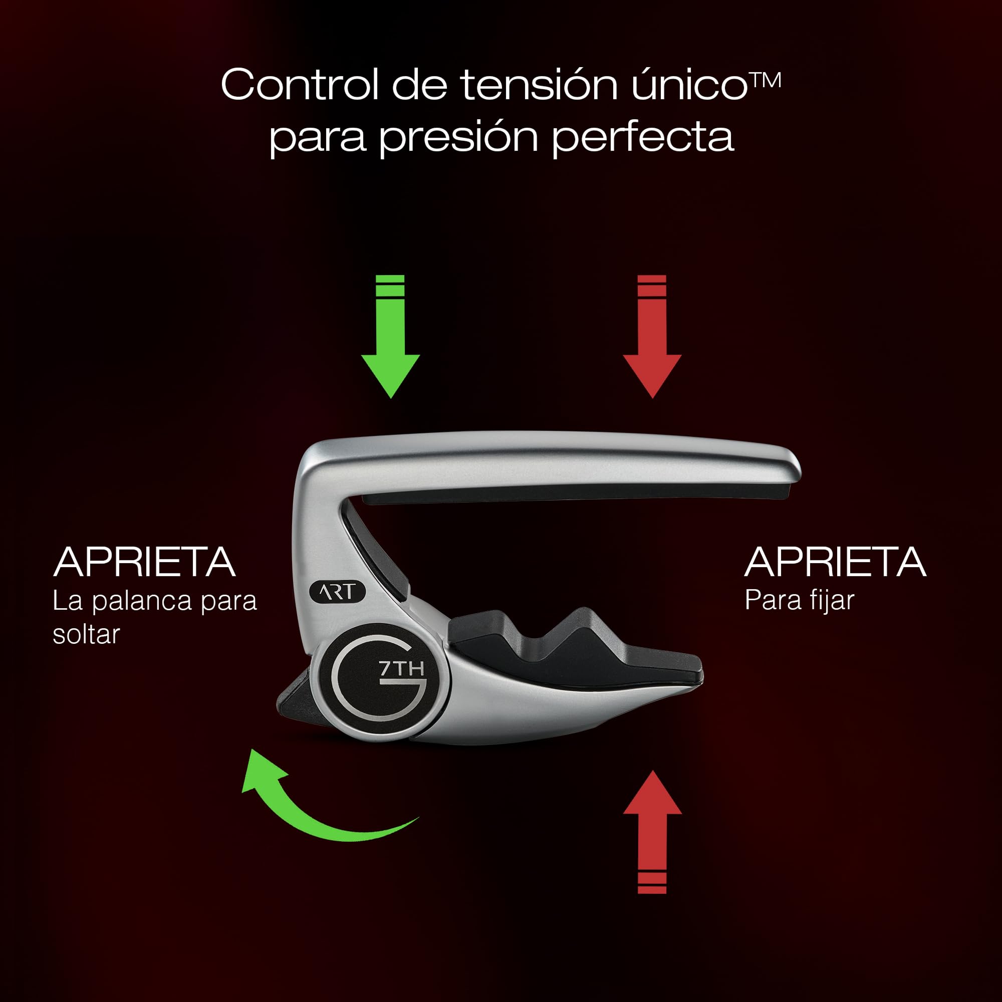 G7th Performance 3 Capo Guitarra Clásica Cromo – Control de Tensión Revolucionario – Tecnología de Radio Adaptativo (ART) – El Capo de Guitarra Galardonado – Diseñado en el Reino Unido