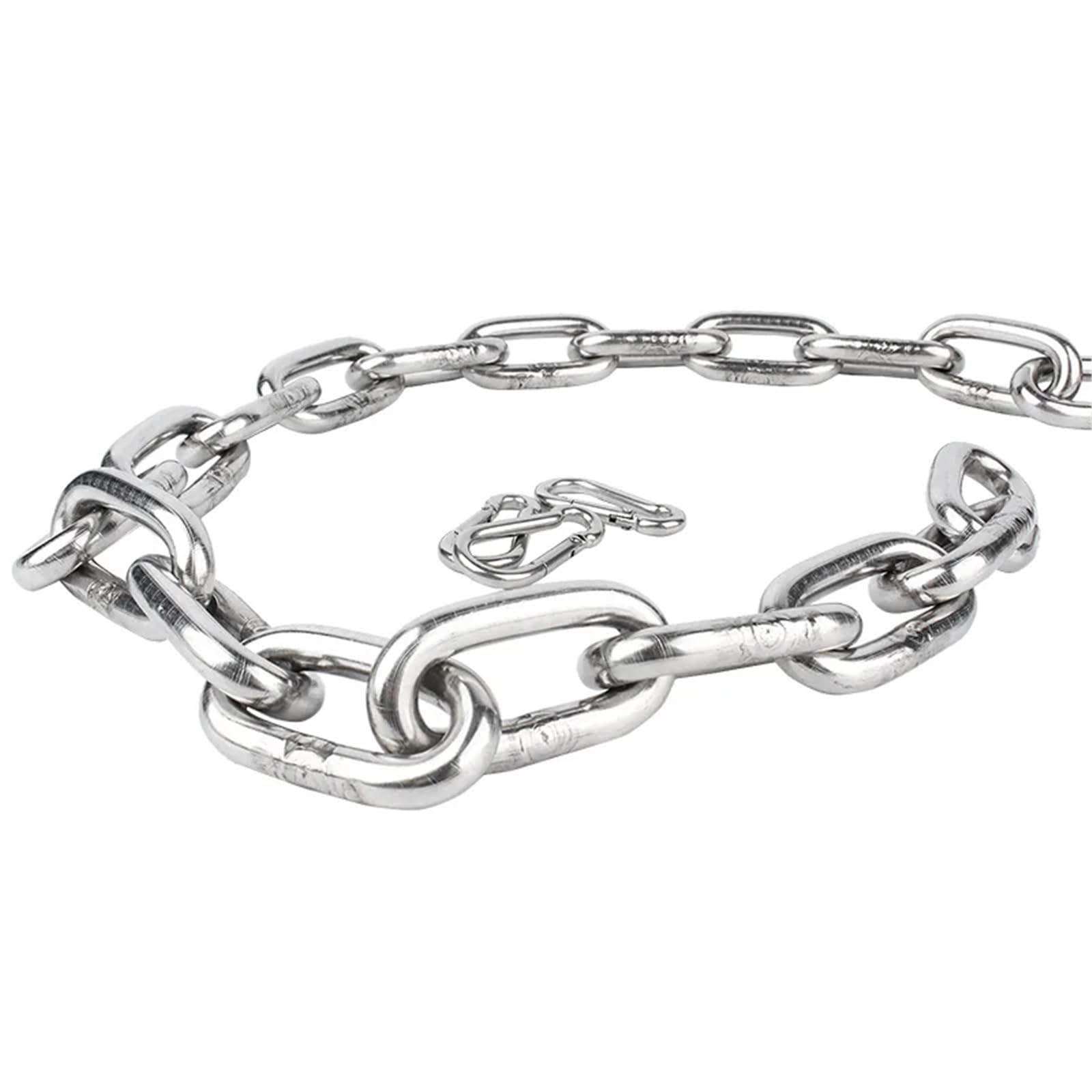 Cadena Cadena de eslabones acero inoxidable 304, 1 metro, ,2-12mm, cadenas metálicas for columpio, cuerda secado, elevación colgante, tracción for mascotas(3mm(2pcs))
