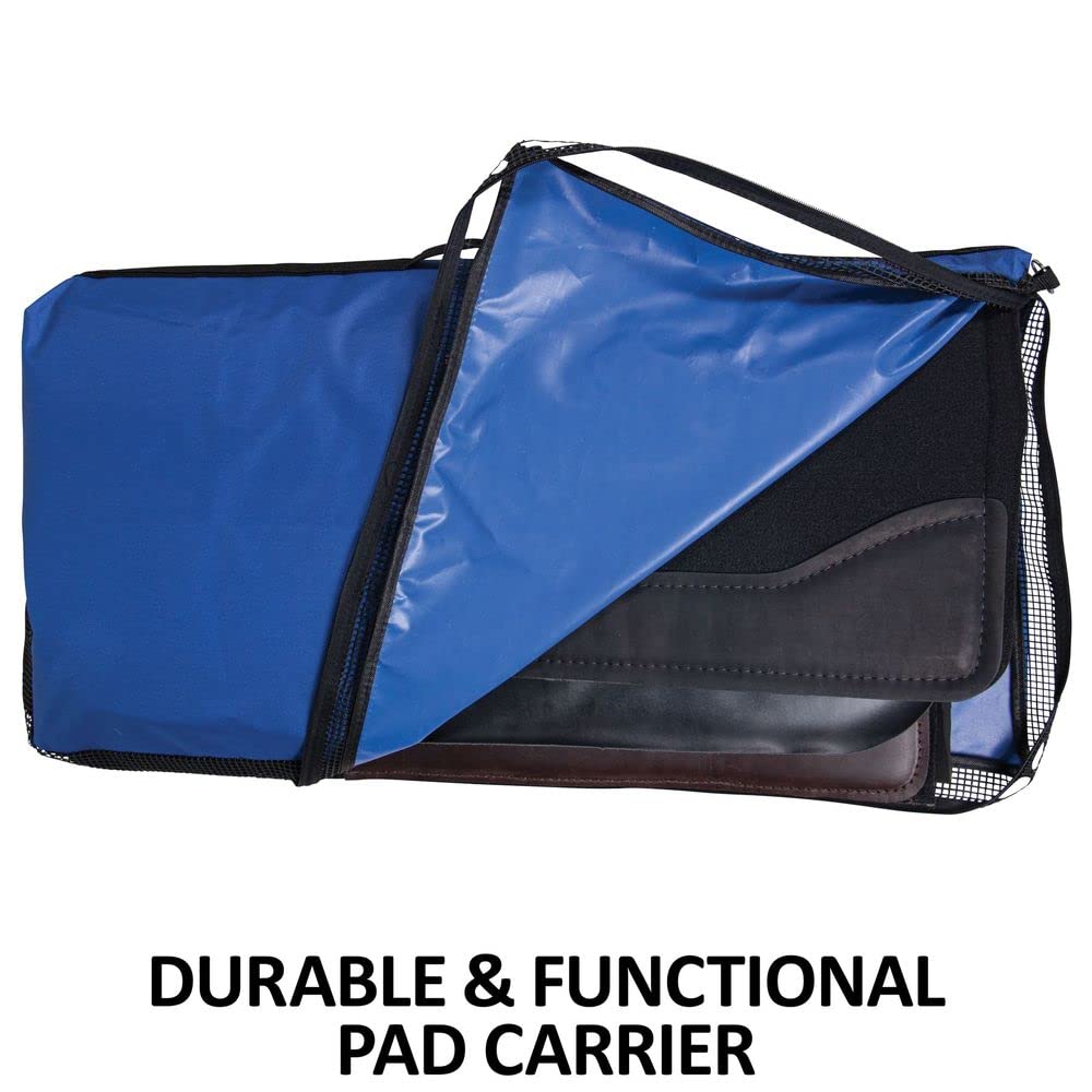 Dura-Tech 600D Breathable Western Pad Carrier | Color Royal Essential Stable Gear | Tough 600D Polyester | Holds Two Oversized Pads | Vented Mesh Panels for Airflow | Convenient Carry Handles