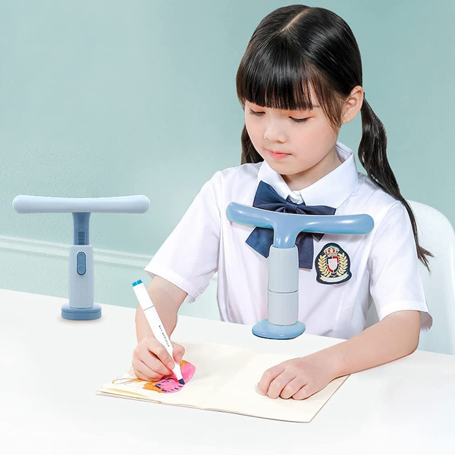 Sitting Posture Corrector, Sitting Position Posture Corrector for Child T Shaped Anti Myopia Eyesight Protector for Children Students Posture Correction Device Adjustable Straightener Corrector