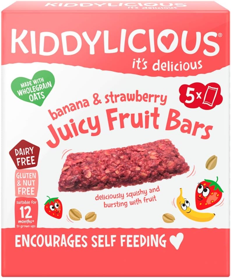 Kiddylicious Banana and Strawberry Juicy Fruit Bars, 100 g