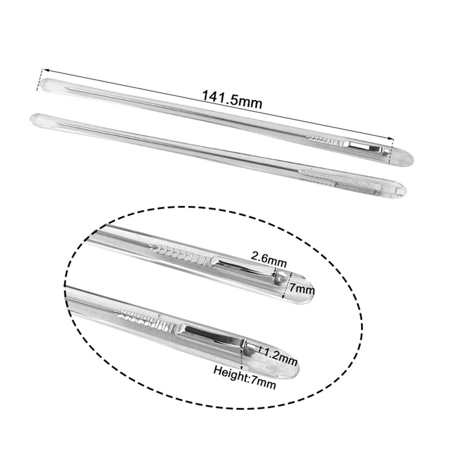 10 pares (20 piezas) de anteojos de acetato de 7 mm de ancho transparente con patas de resorte para accesorios de reparación
