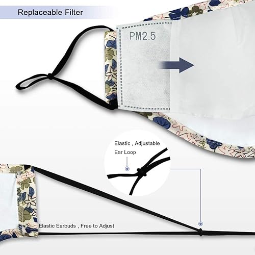 Miniatura 8 de Máscara antipolvo, mascarilla bucal de algodón PM2.5 lavable y reutilizable, Protección contra el germen de la gripe, Máscara de respirador para la