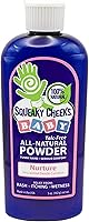 Squeaky Cheeks Organic Unscented Talc-Free Baby Powder 5oz - All-Natural Rash Relief for Babies & Adults