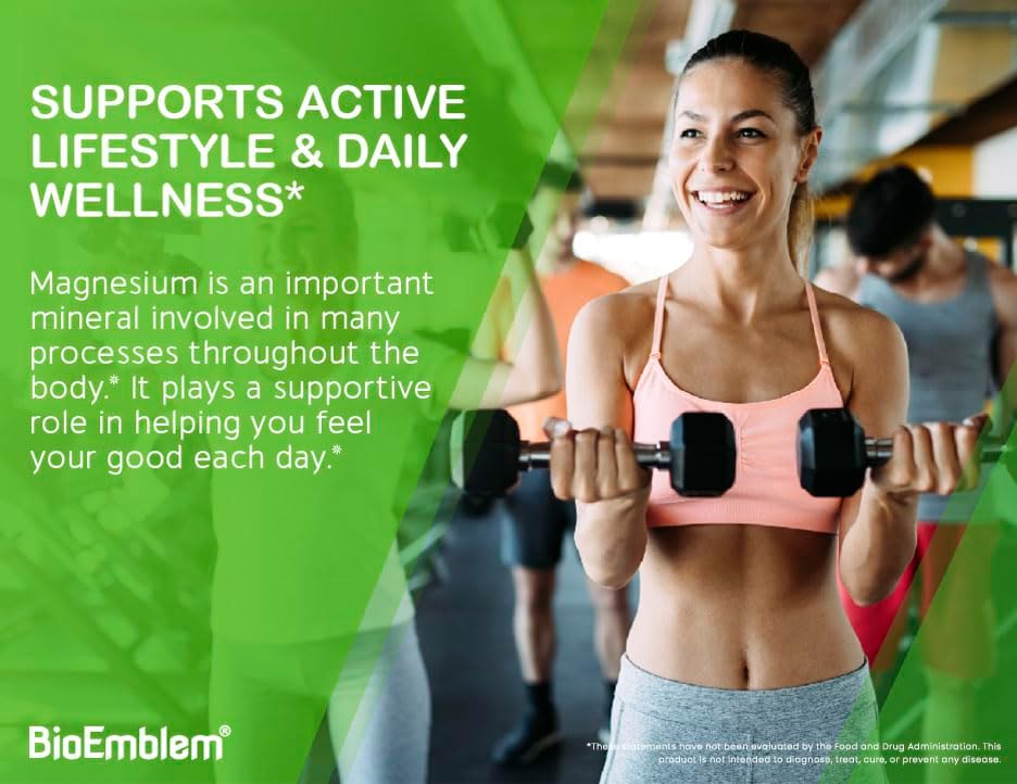 BioEmblem Triple Magnesium Complex | 300mg Magnesium Glycinate, Malate & Citrate | High Absorption Chelated Formula | Vegan, Non-GMO, Gluten-Free | 90 Capsules - Image 5