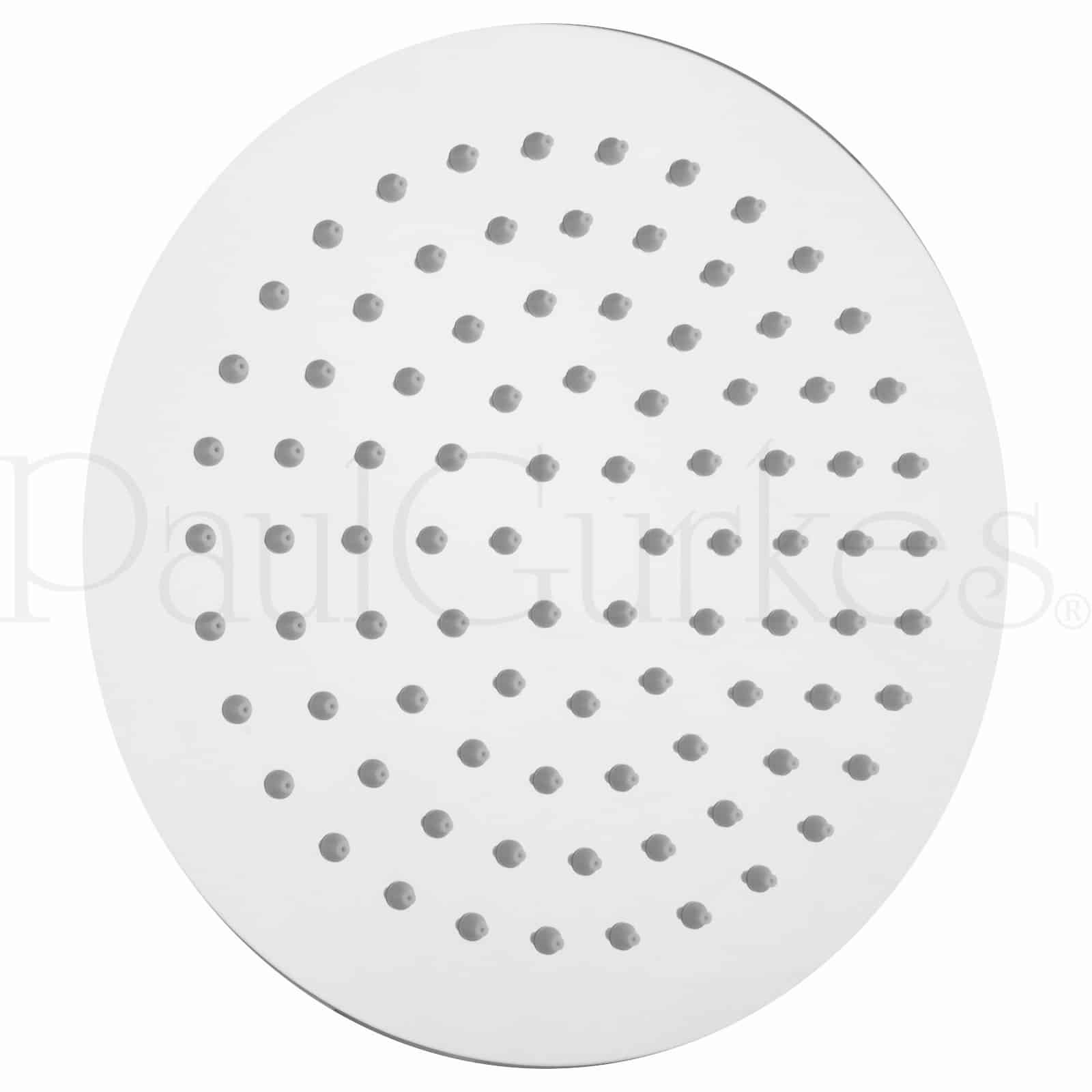 Ducha de Cabeza 20 cm Acero Inoxidable con Brazo de Ducha, Acabado Pulido Brillante, Brazo de Latón 33 cm, Rosca 1/2 Pulgadas